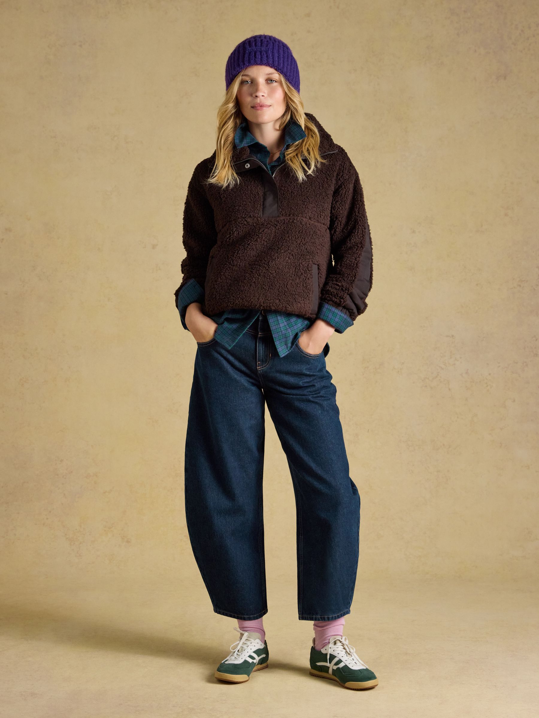 Tilly Chocolate Brown Quarter Zip Fleece - Image 4 of 8