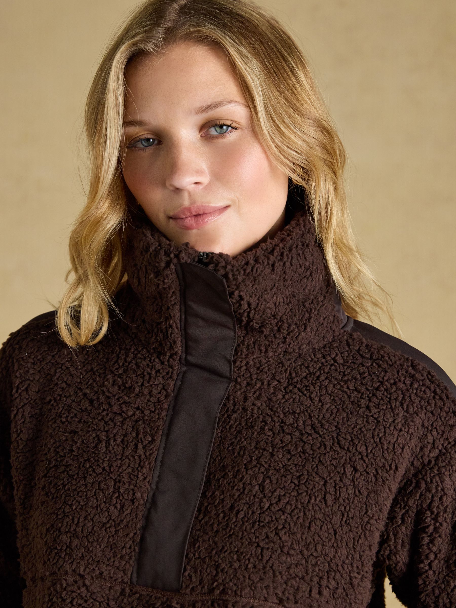 Tilly Chocolate Brown Quarter Zip Fleece - Image 6 of 8