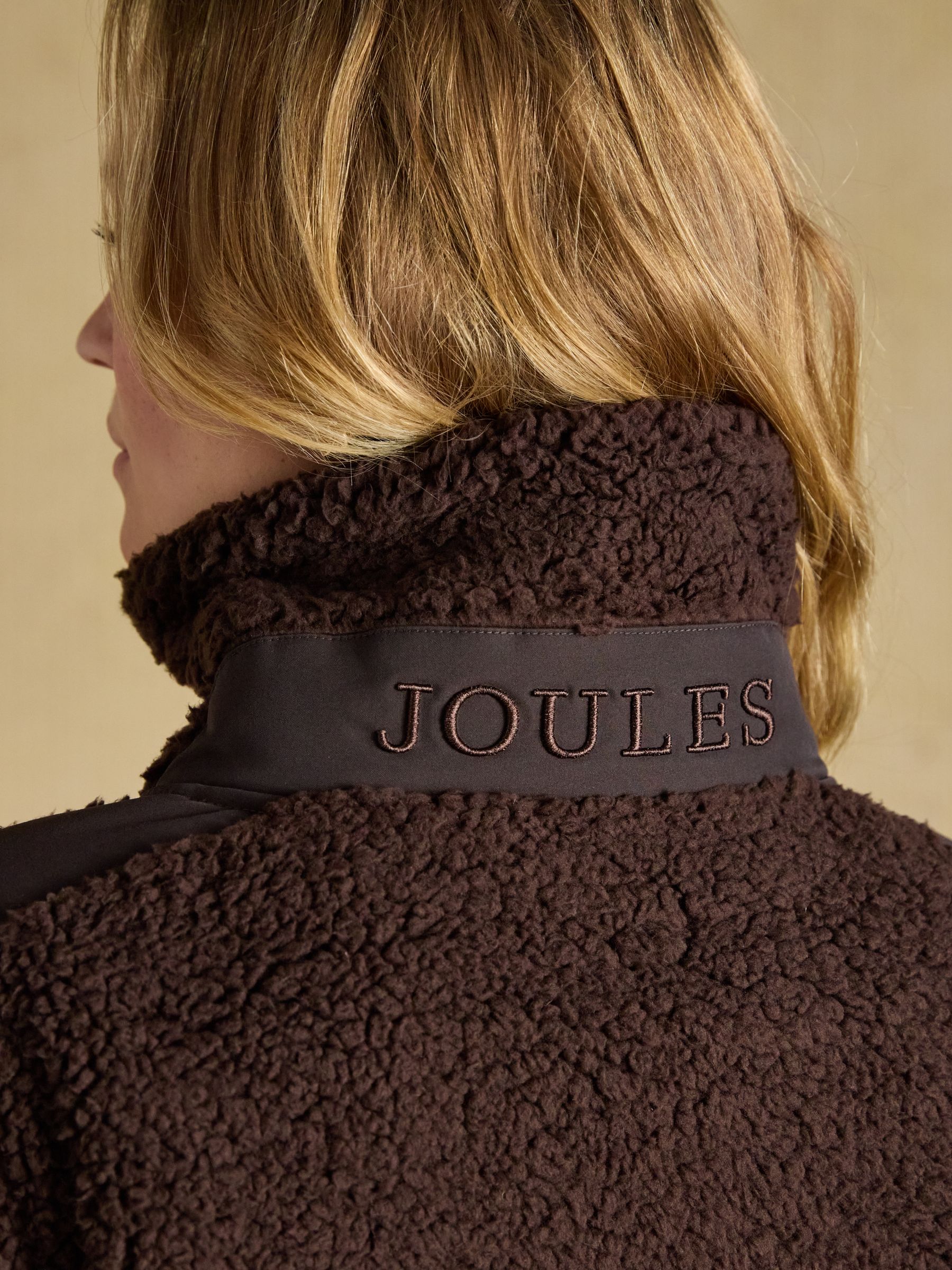 Tilly Chocolate Brown Quarter Zip Fleece - Image 7 of 8