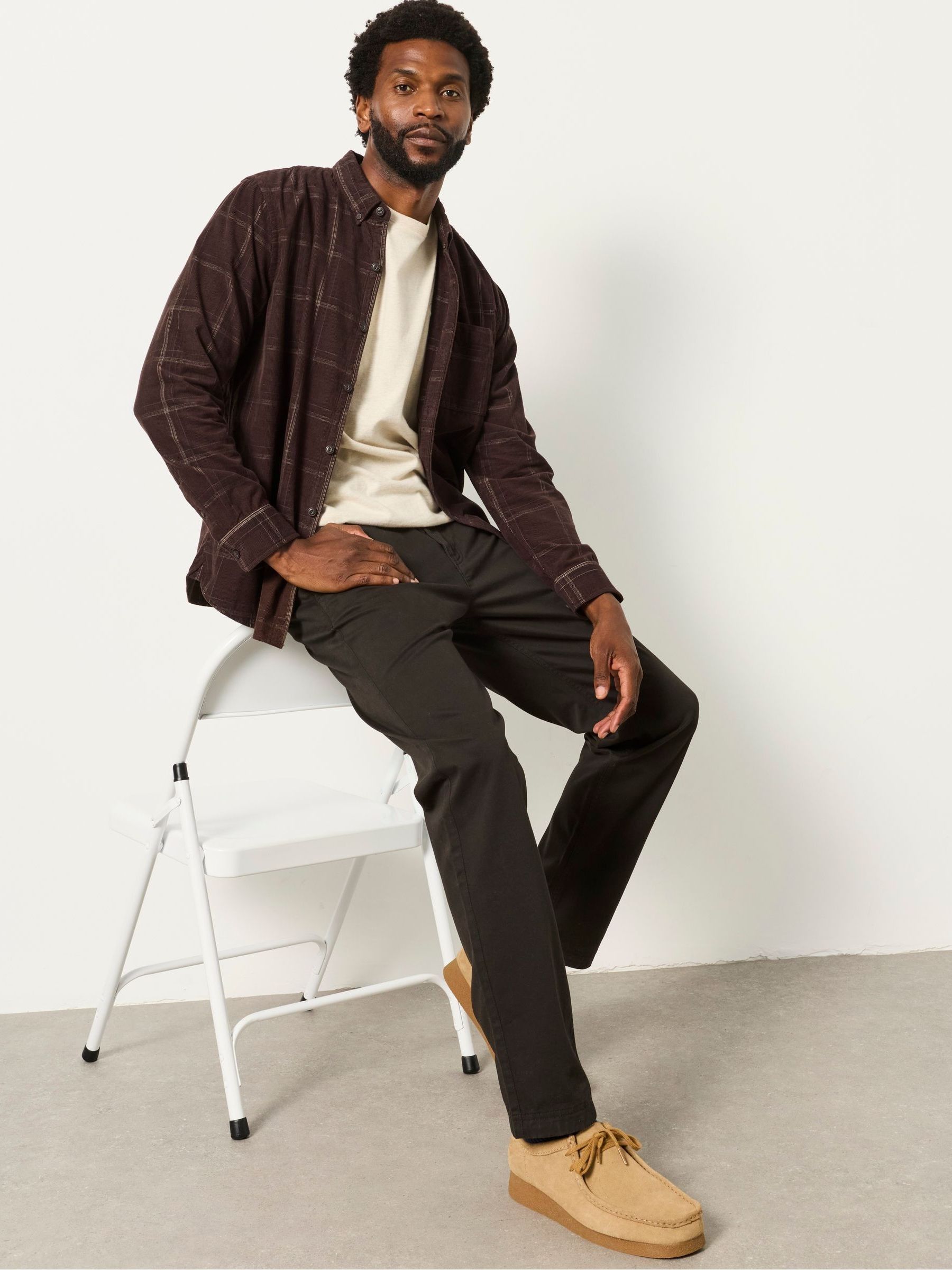 Carbis Black Straight Fit Chinos - Image 5 of 6