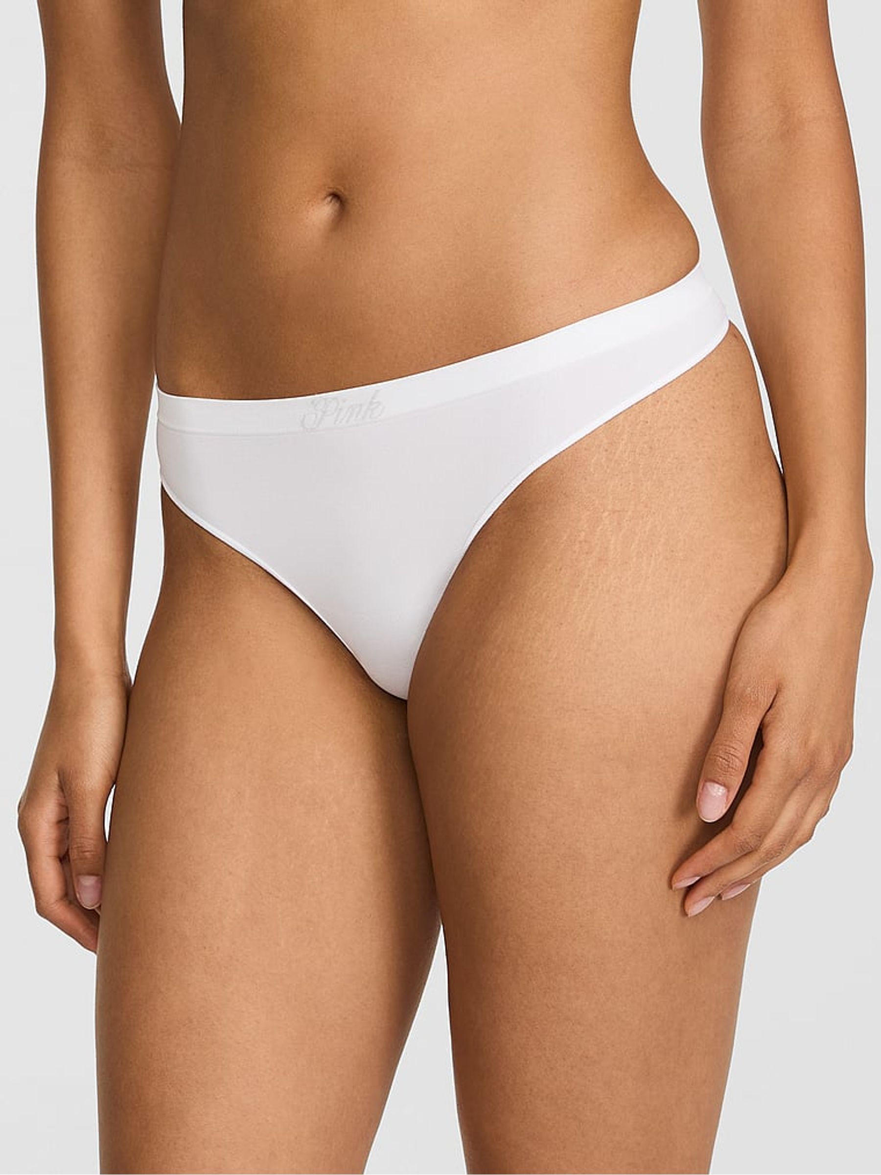 White Thong Seamless Knickers - Image 1 of 3