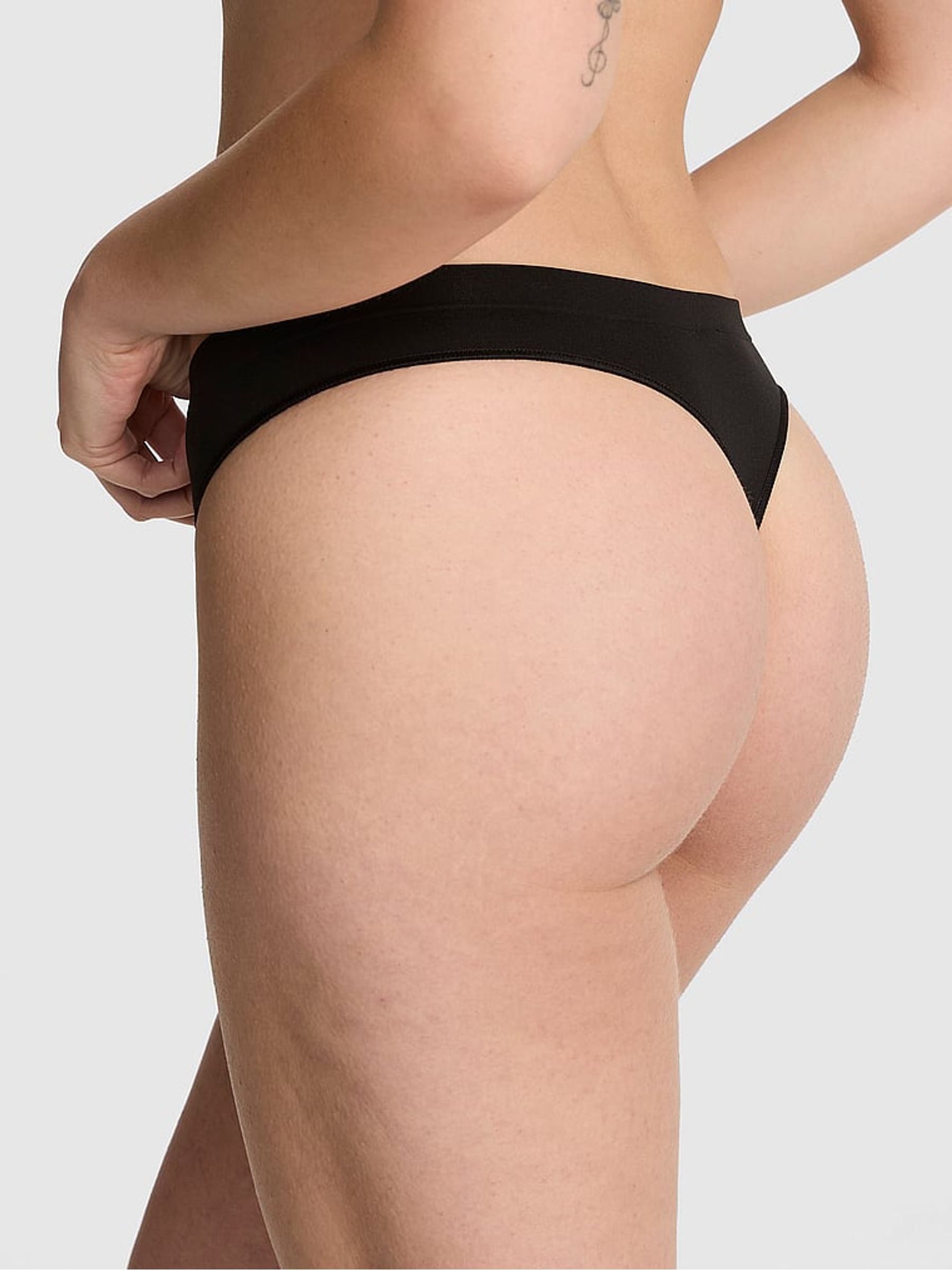 Black Thong Seamless Knickers - Image 2 of 3 Black Thong Seamless Knickers - Image 2 of 3