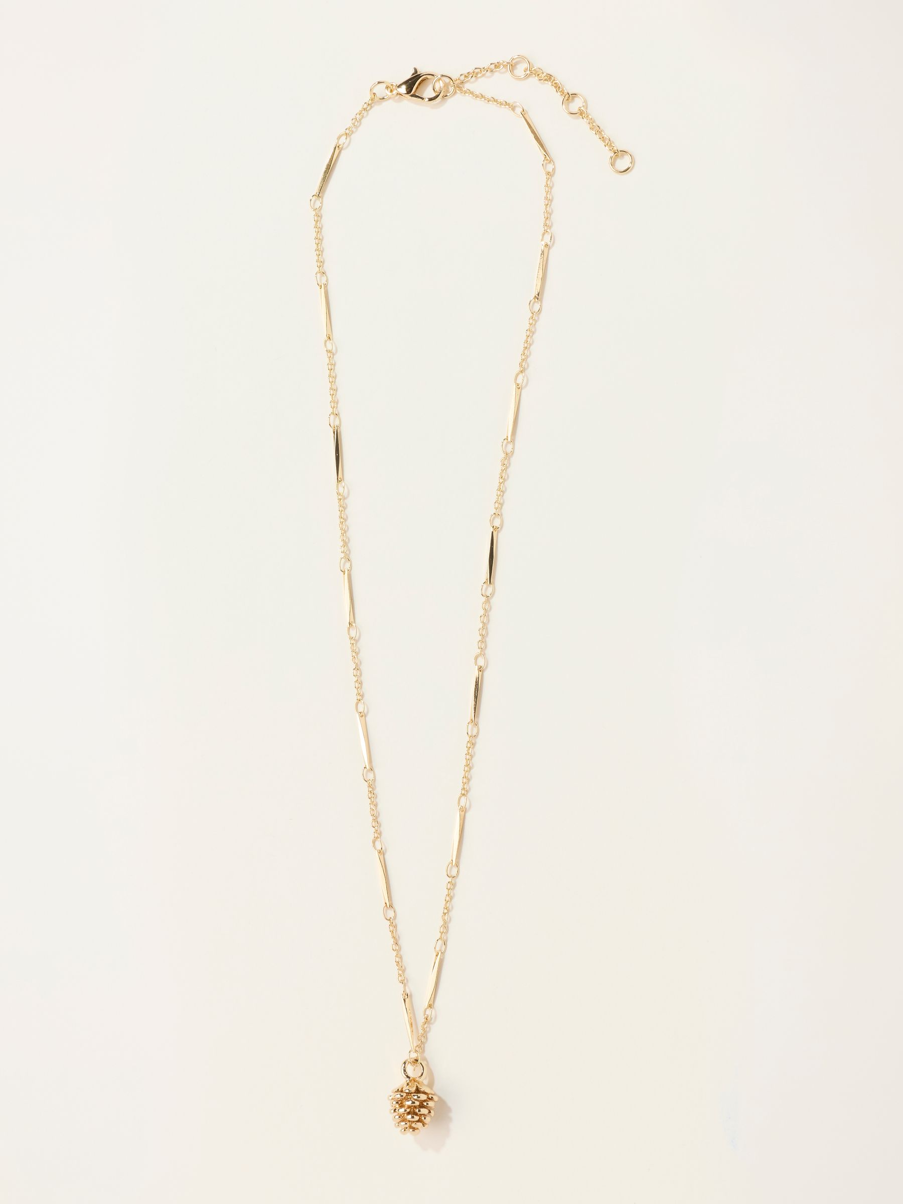 Gold Tone Pinecone Necklace - Image 1 of 2