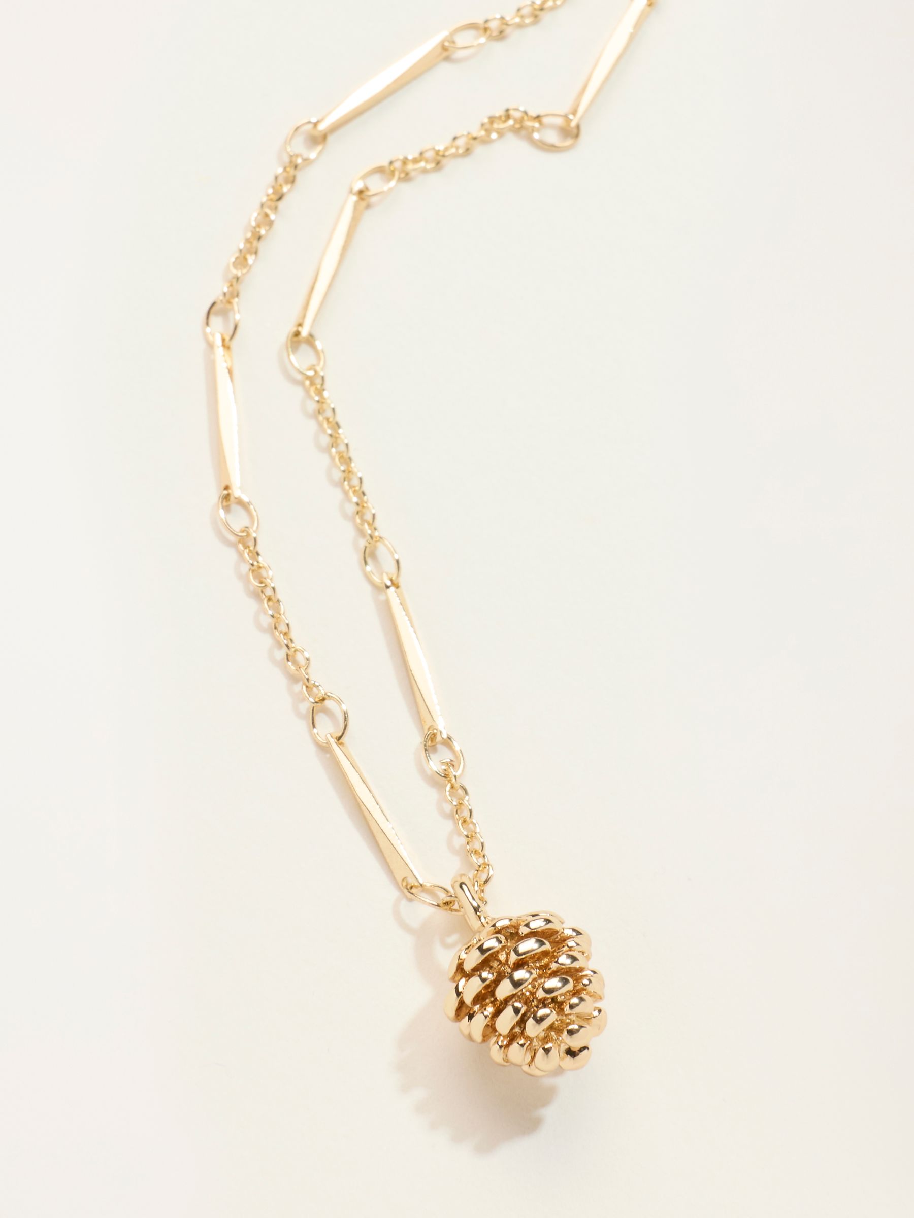 Gold Tone Pinecone Necklace - Image 2 of 2