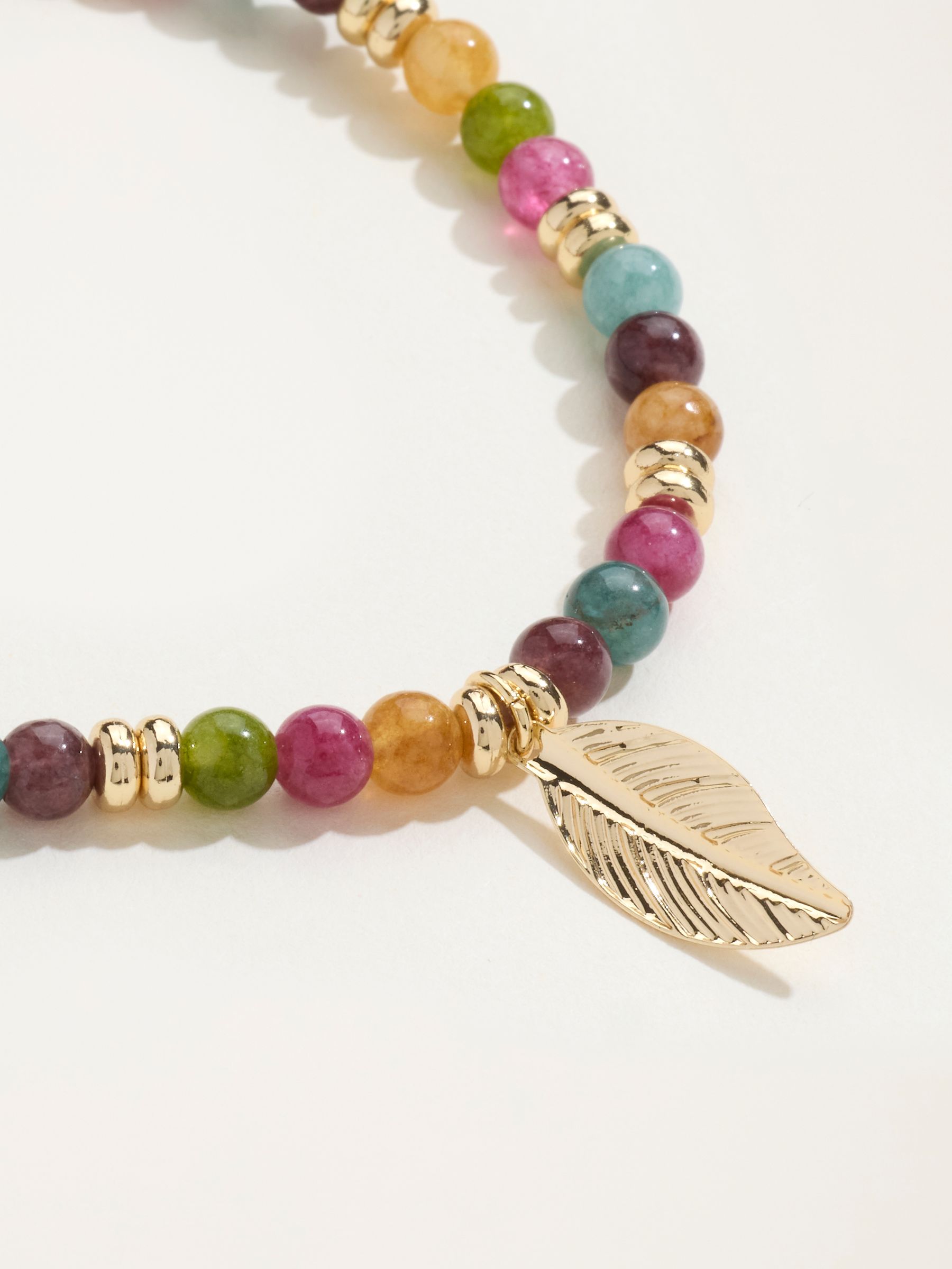 Leaf Bead Braclet in Multi Colour - Image 2 of 2