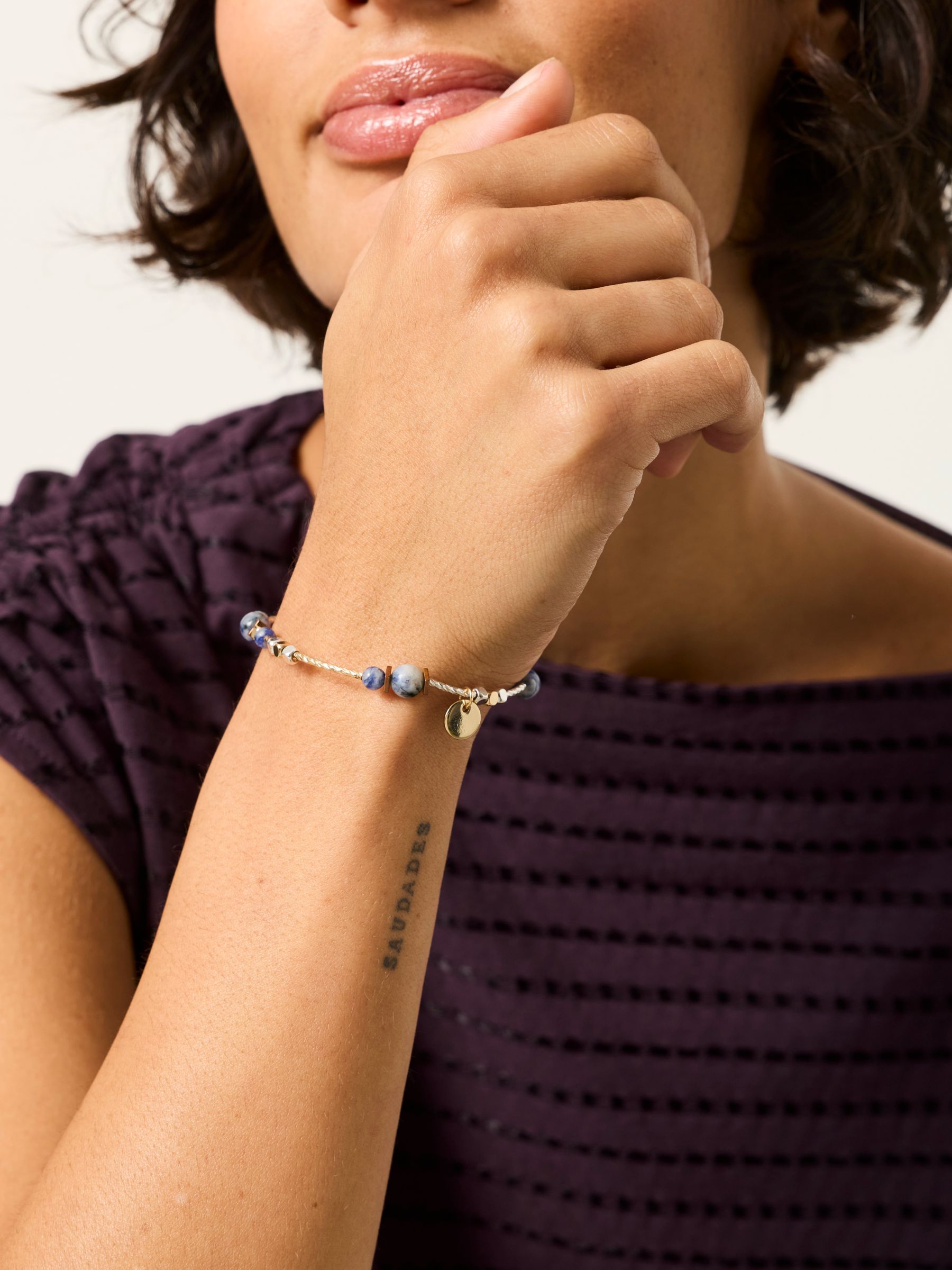 Navy Stone Bracelet - Image 3 of 3