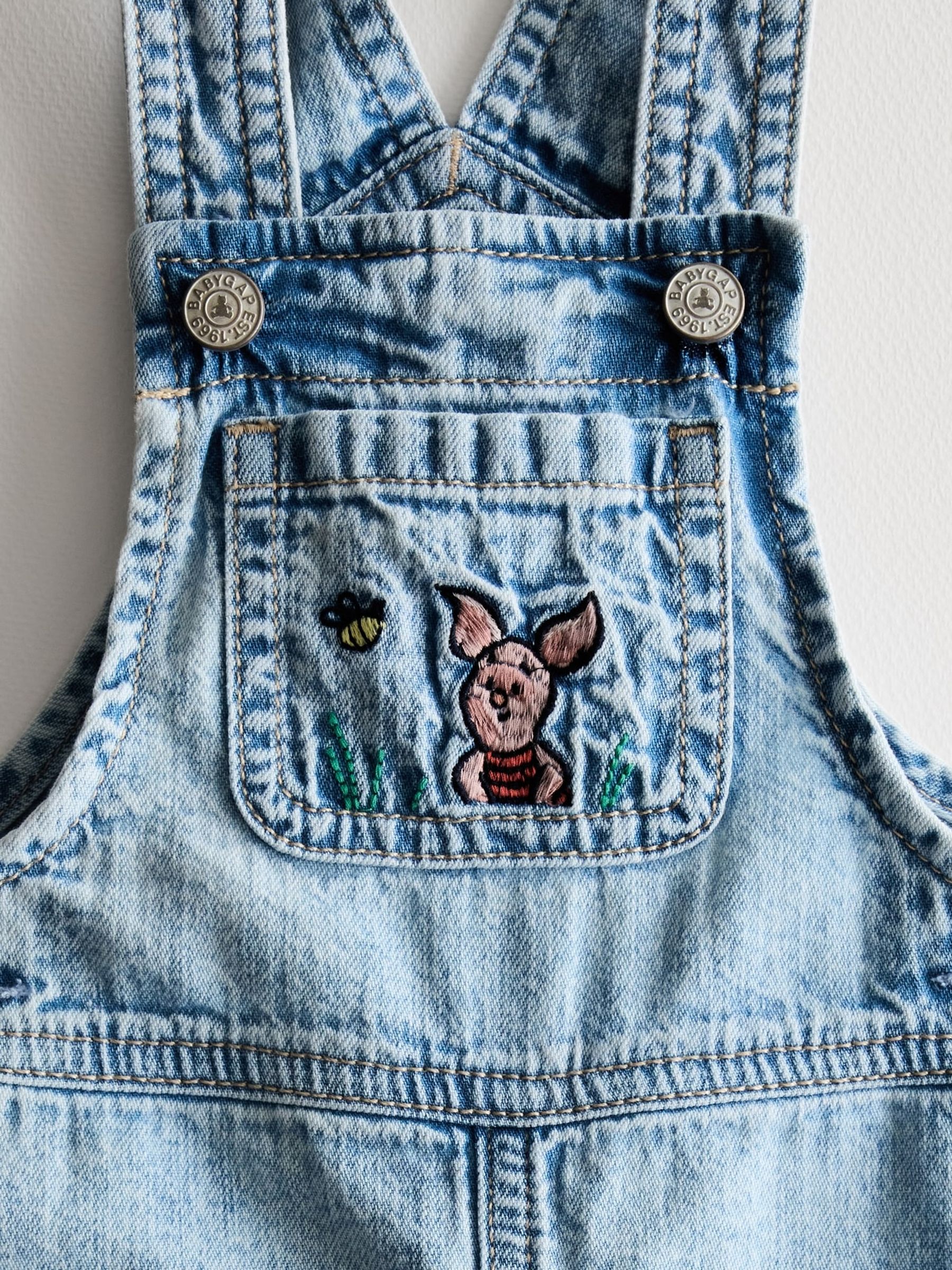 Medium wash Winnie The Pooh Denim Overall Dungarees - Image 3 of 4