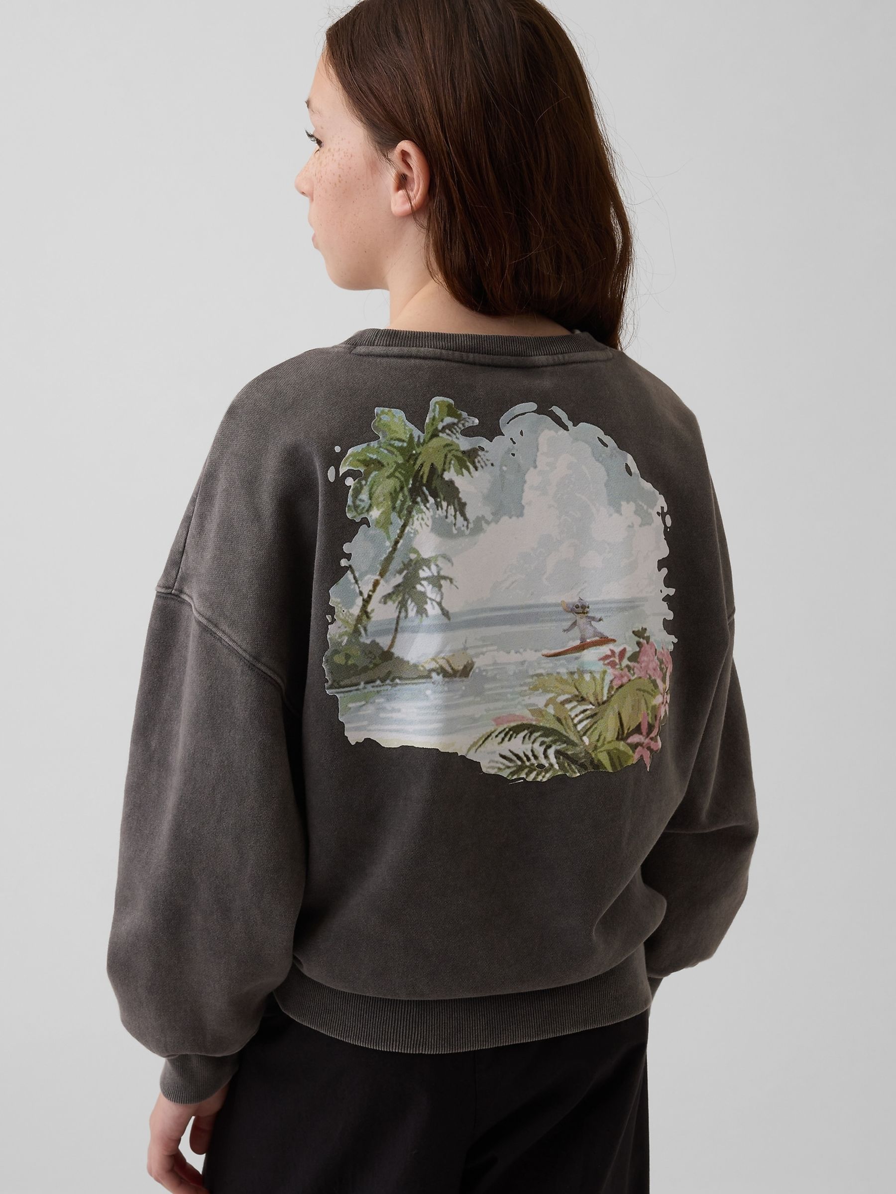 Black Disney VintageSoft Oversized Sweatshirt (4-13yrs) - Image 2 of 5