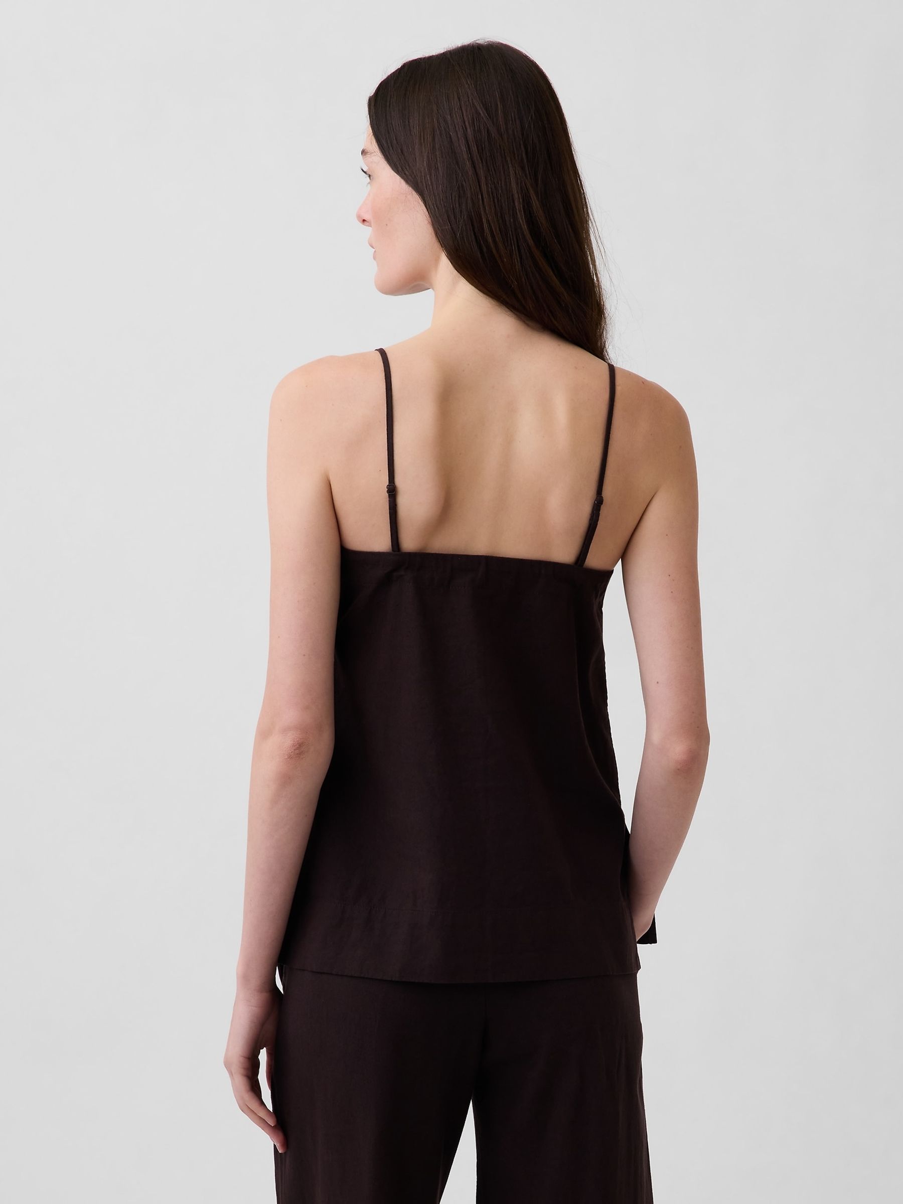 Brown Linen-Blend Cami - Image 2 of 4