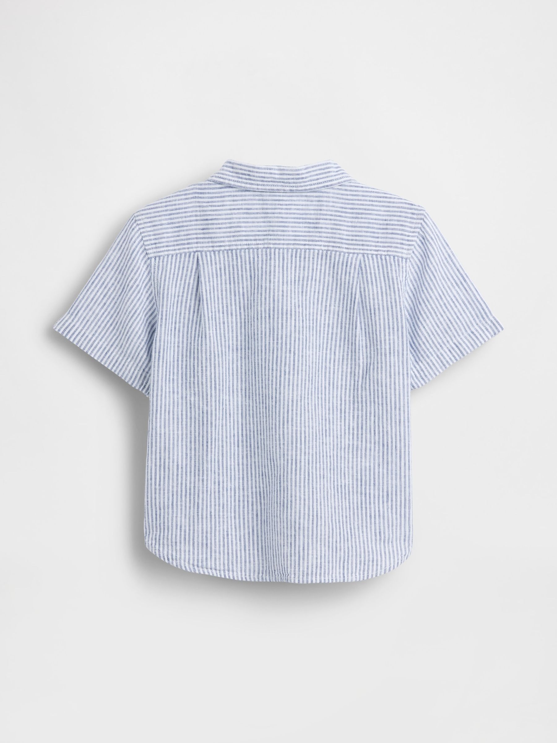 Blue Stripe Linen-Cotton Shirt - Image 3 of 3