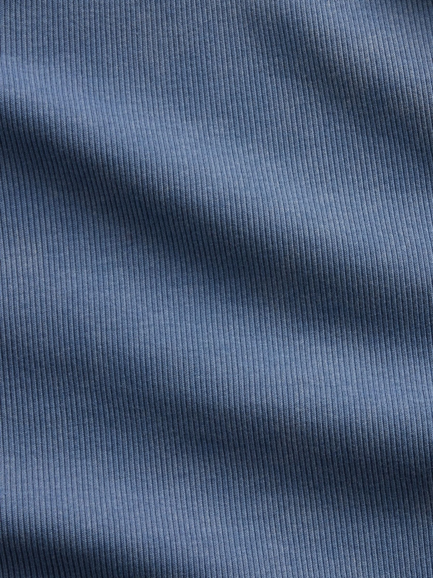 Blue Rib Scoop Vest - Image 4 of 4