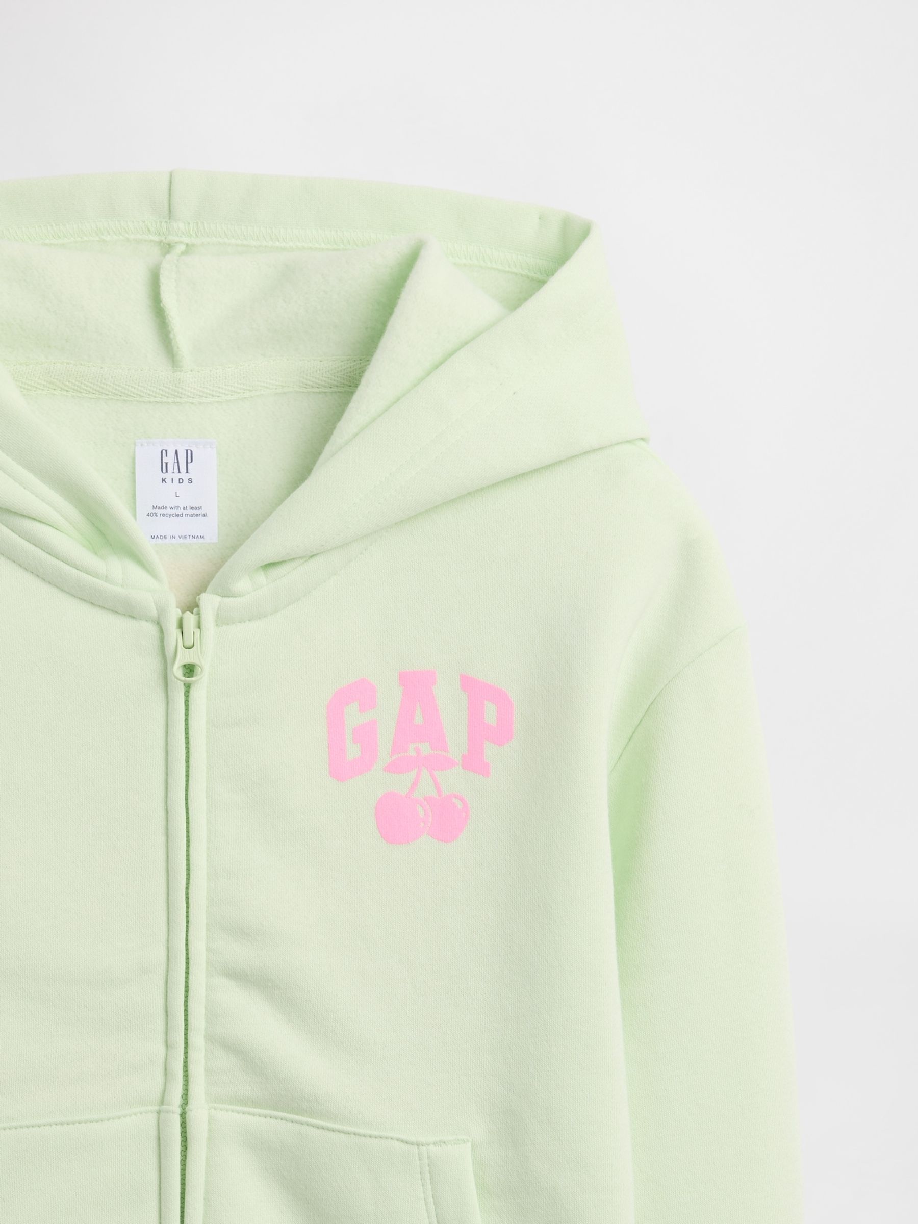 Green Relaxed Logo Zip Hoodie - Image 3 of 3 Green Relaxed Logo Zip Hoodie - Image 3 of 3