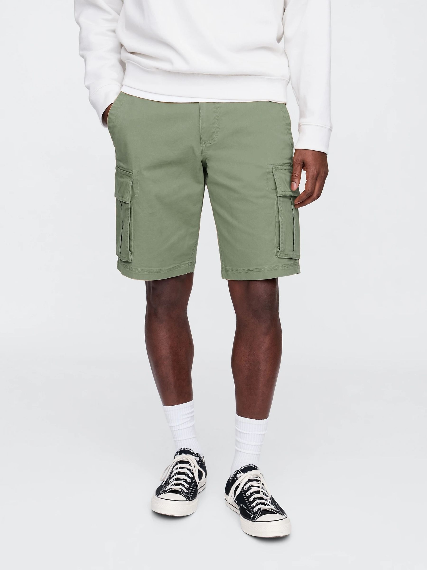 Green 11 inch Essential Cargo Shorts - Image 1 of 1