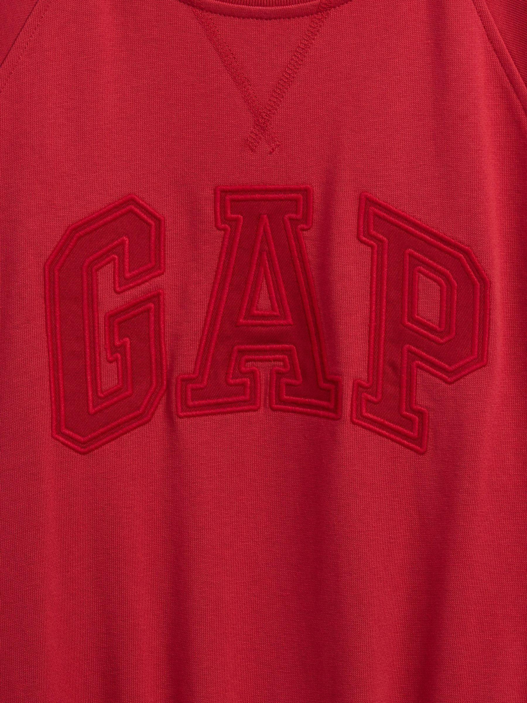 Red French Terry Raglan Logo Sweatshirt - Image 4 of 4