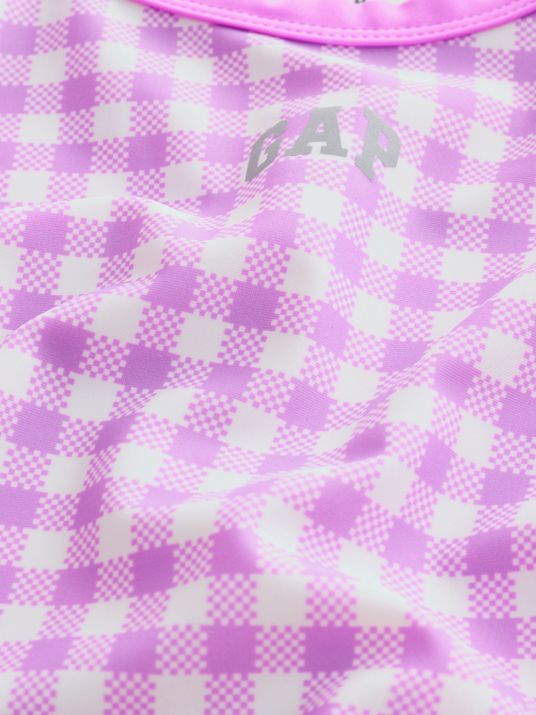 Pink Rash Guard Two-Piece Swimsuit - Image 4 of 4