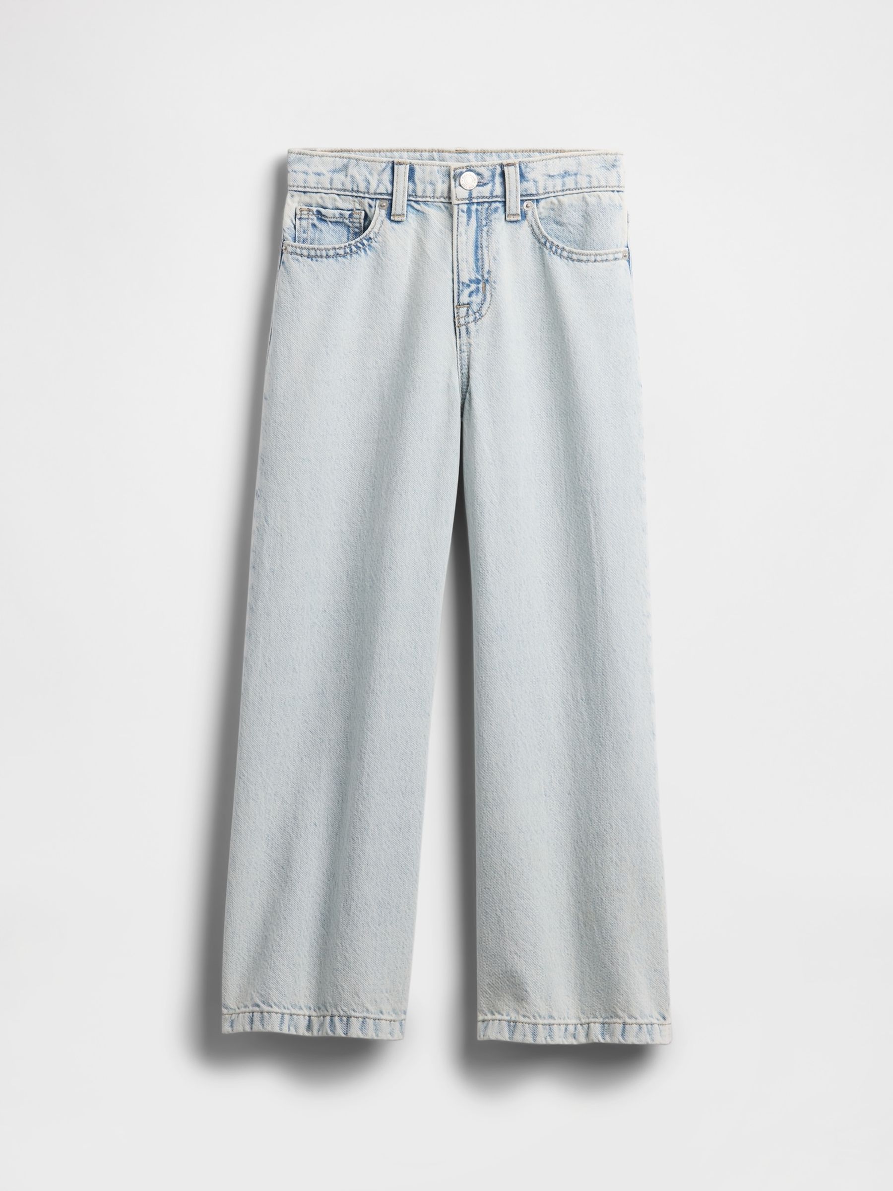 Light Wash High Waisted Stride Wide-Leg Ankle Jeans - Image 4 of 4