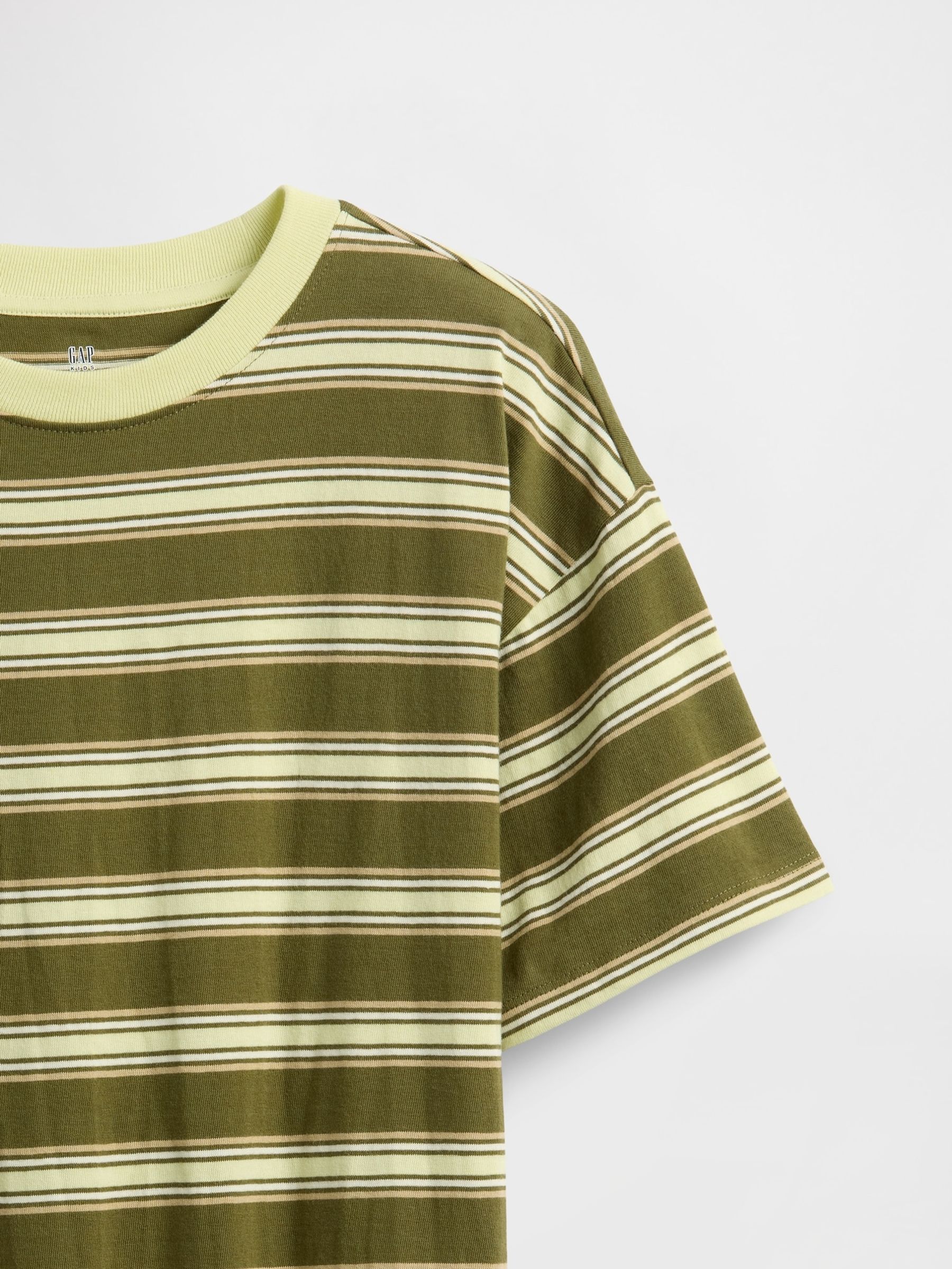 Green stripe Relaxed Original T-Shirt - Image 3 of 3 Green stripe Relaxed Original T-Shirt - Image 3 of 3