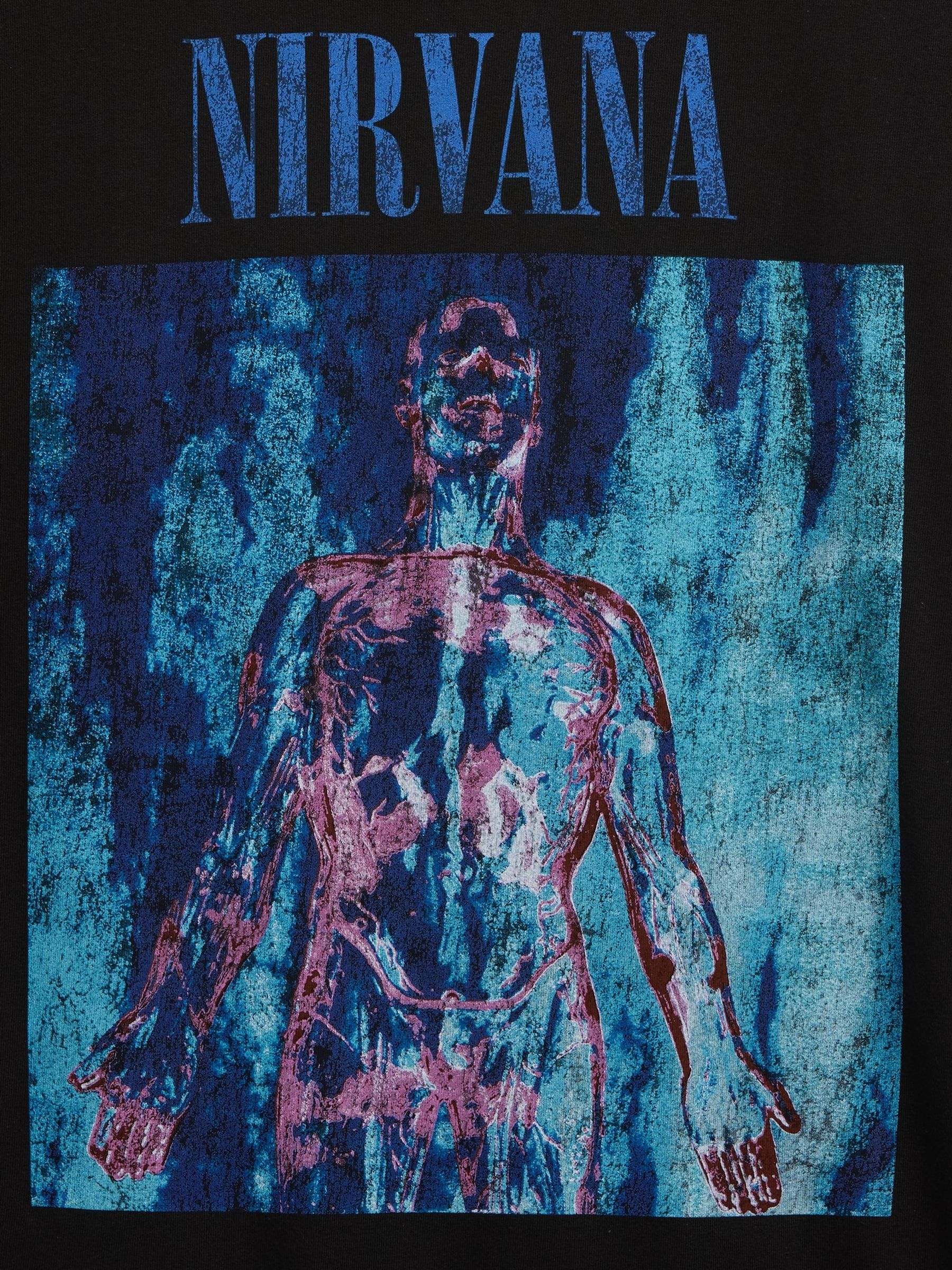 Black Nirvana Relaxed Band Graphic Short Sleeve T-Shirt - Image 4 of 4
