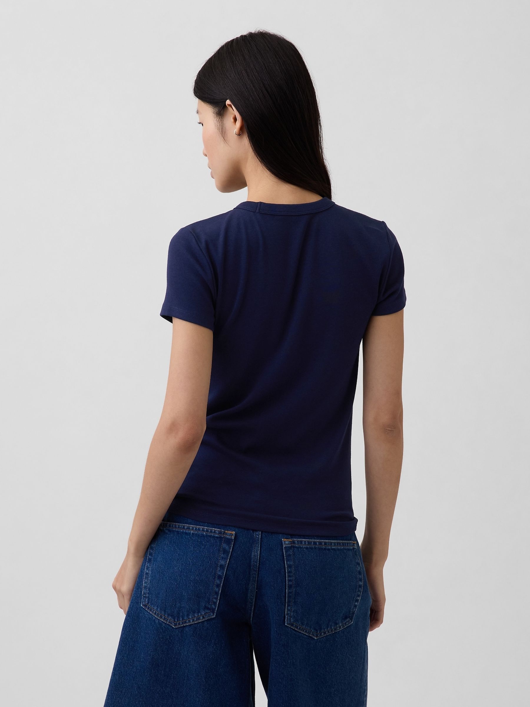 Navy Modern Crew neck T-Shirt - Image 2 of 4