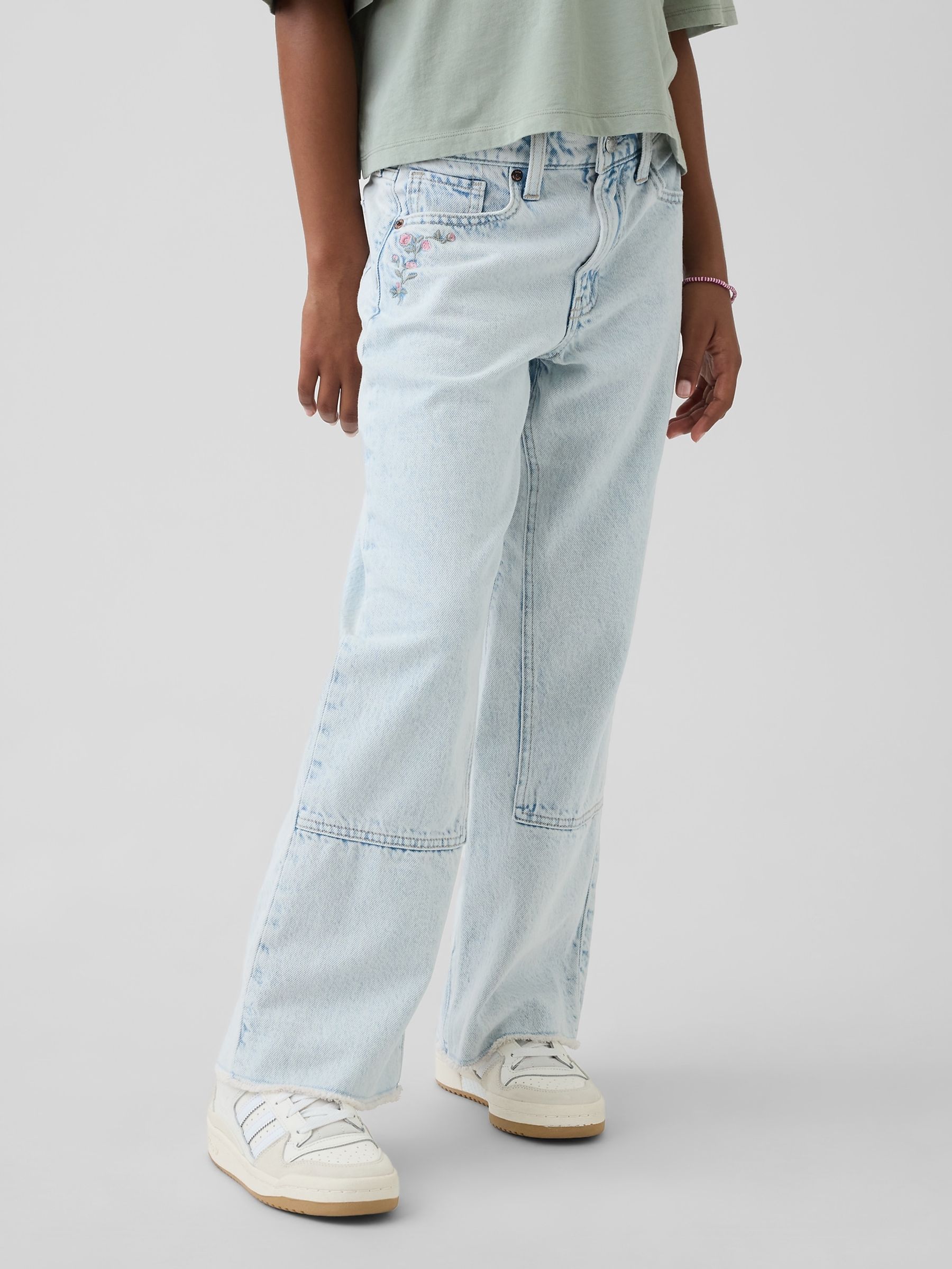 Light Wash Low Rise Stride Wide-Leg Jeans - Image 1 of 6 Light Wash Low Rise Stride Wide-Leg Jeans - Image 1 of 6