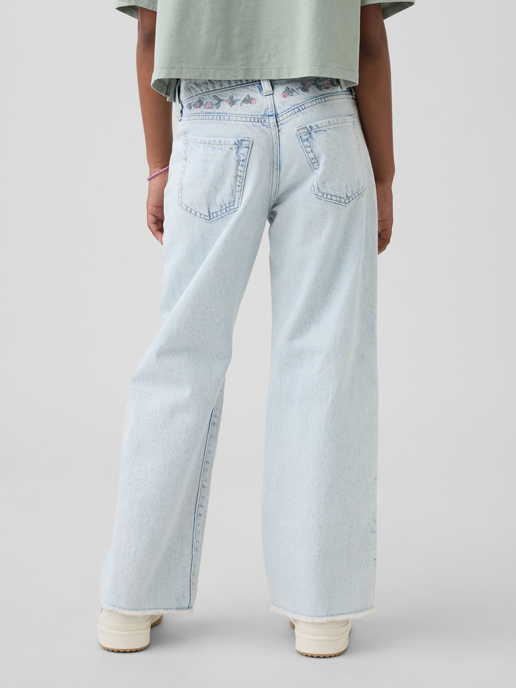 Light Wash Low Rise Stride Wide-Leg Jeans - Image 2 of 6 Light Wash Low Rise Stride Wide-Leg Jeans - Image 2 of 6