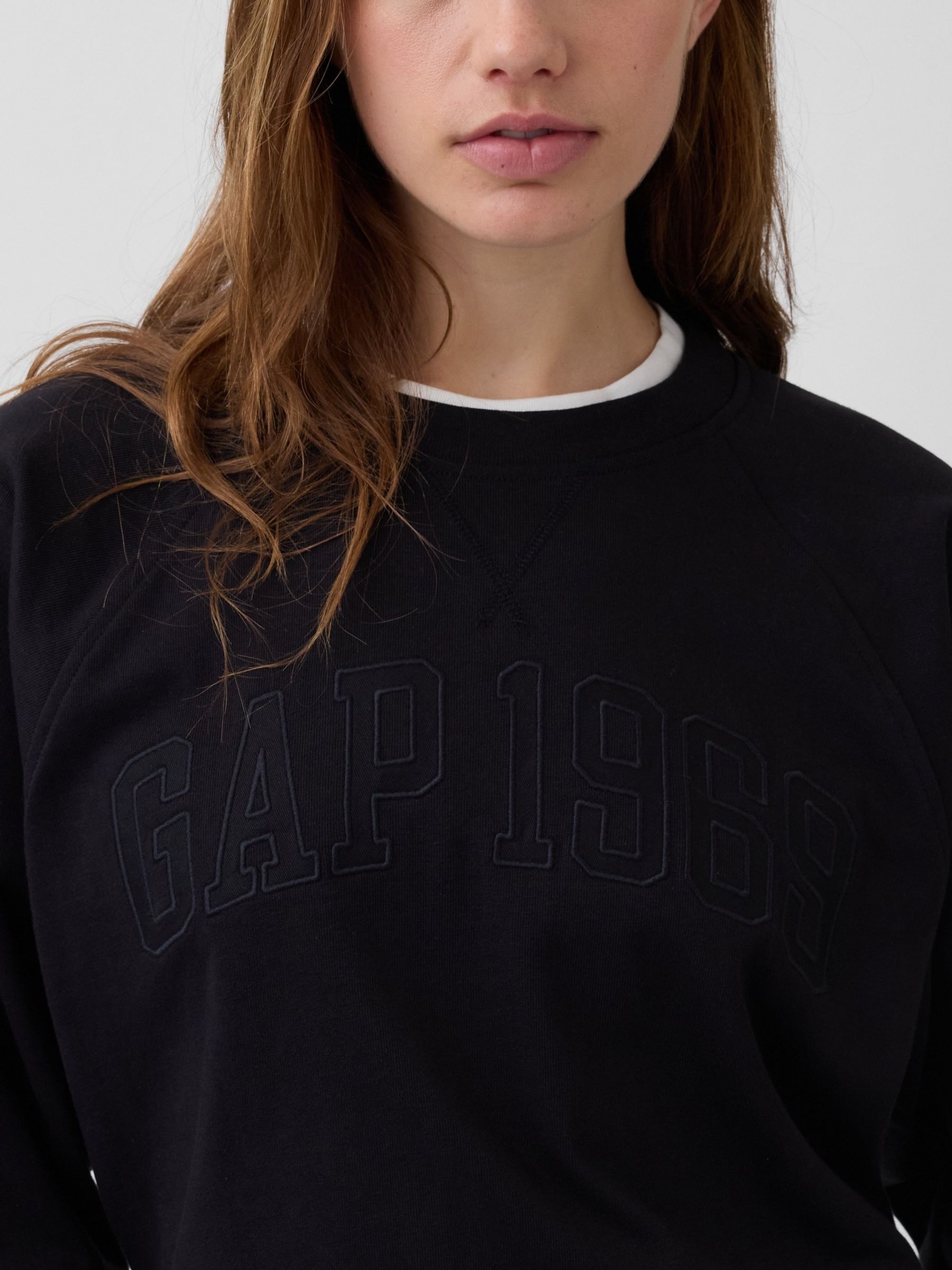Black French Terry Raglan Logo Sweatshirt - Image 4 of 4