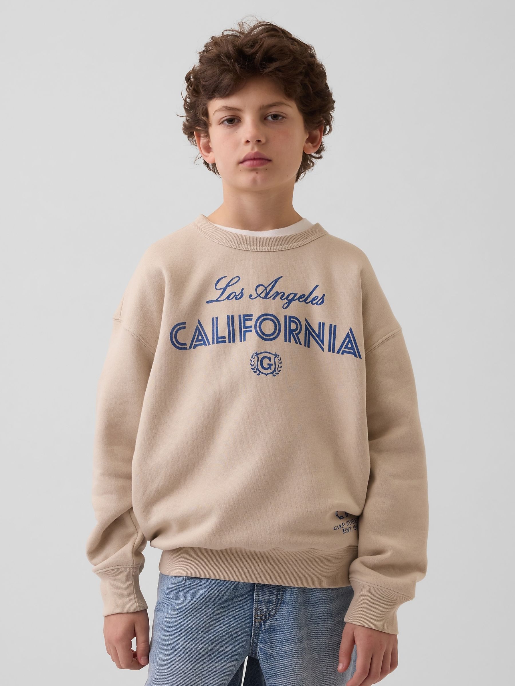 Brown Relaxed Graphic Sweatshirt - Image 1 of 5
