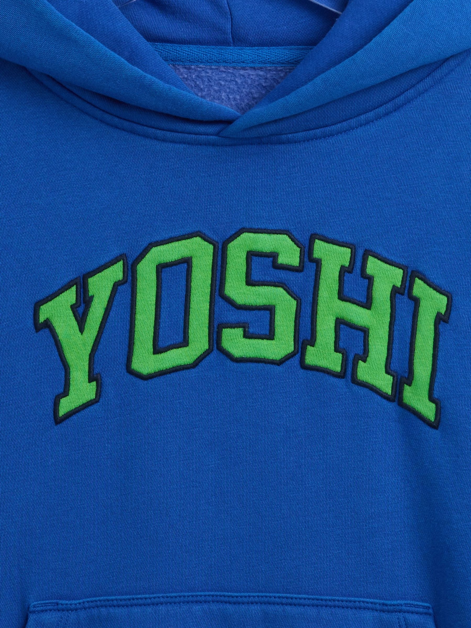 Blue Yoshi Super Mario VintageSoft Relaxed Hoodie - Image 5 of 5