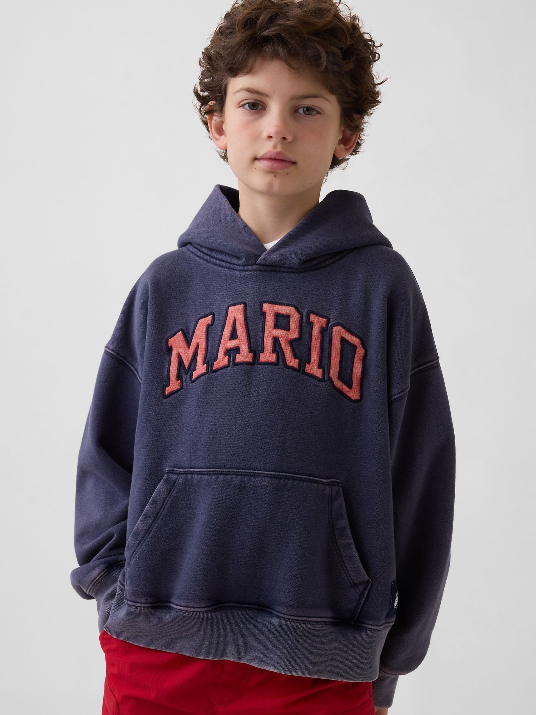 Navy Super Mario VintageSoft Relaxed Hoodie - Image 1 of 5