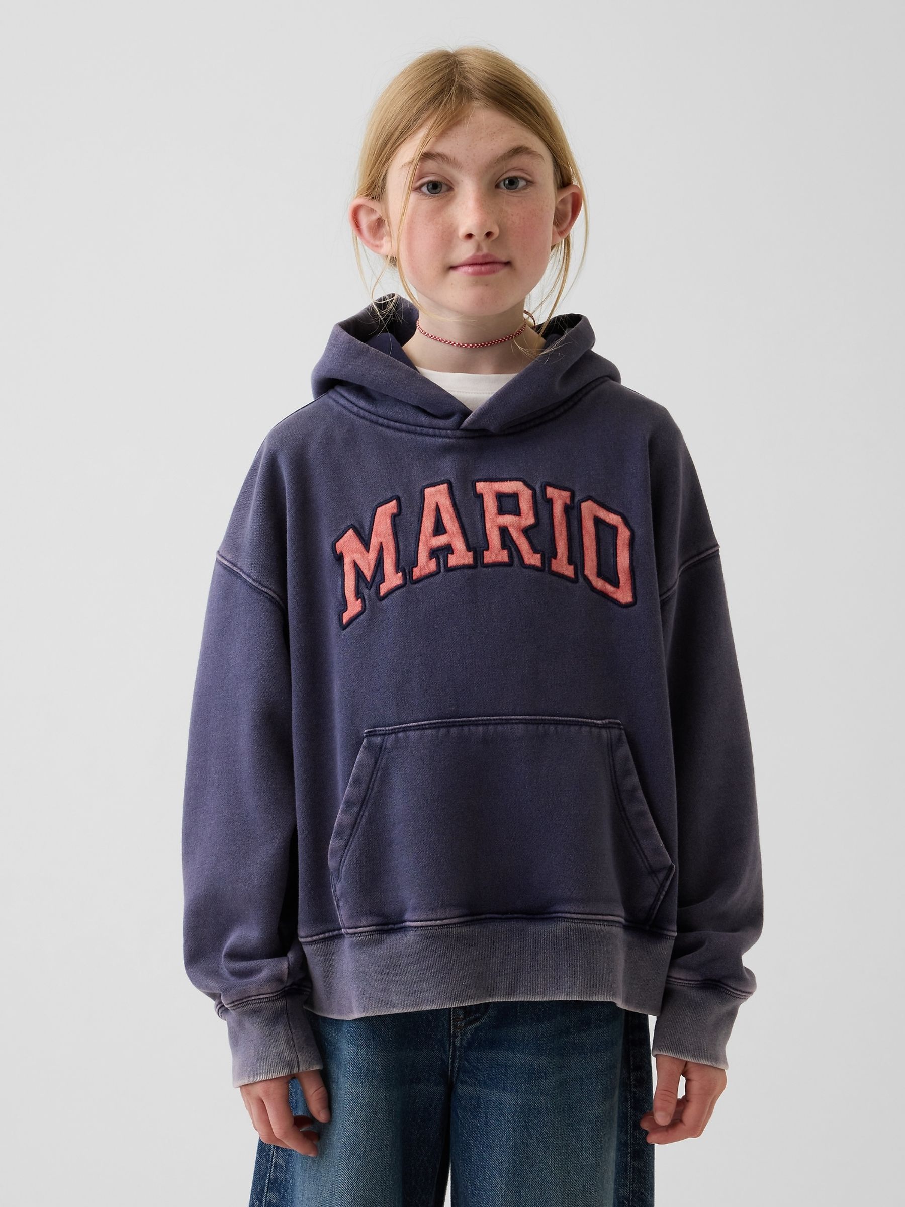 Navy Super Mario VintageSoft Relaxed Hoodie - Image 4 of 5