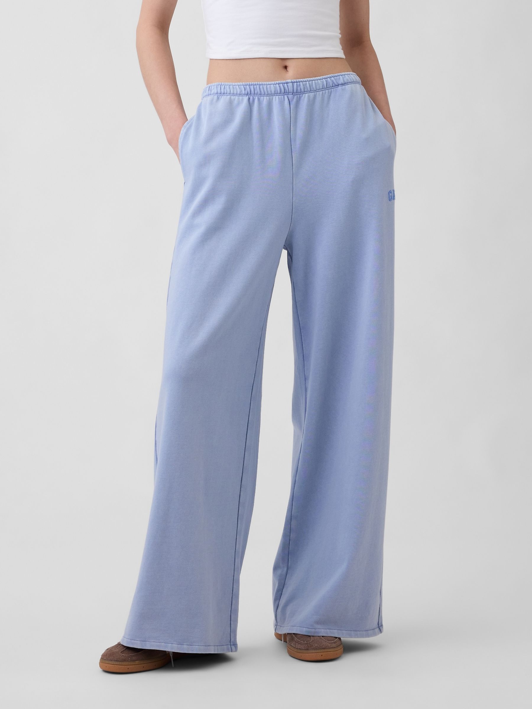Blue French Terry 1969 Logo Baggy Joggers - Image 1 of 5