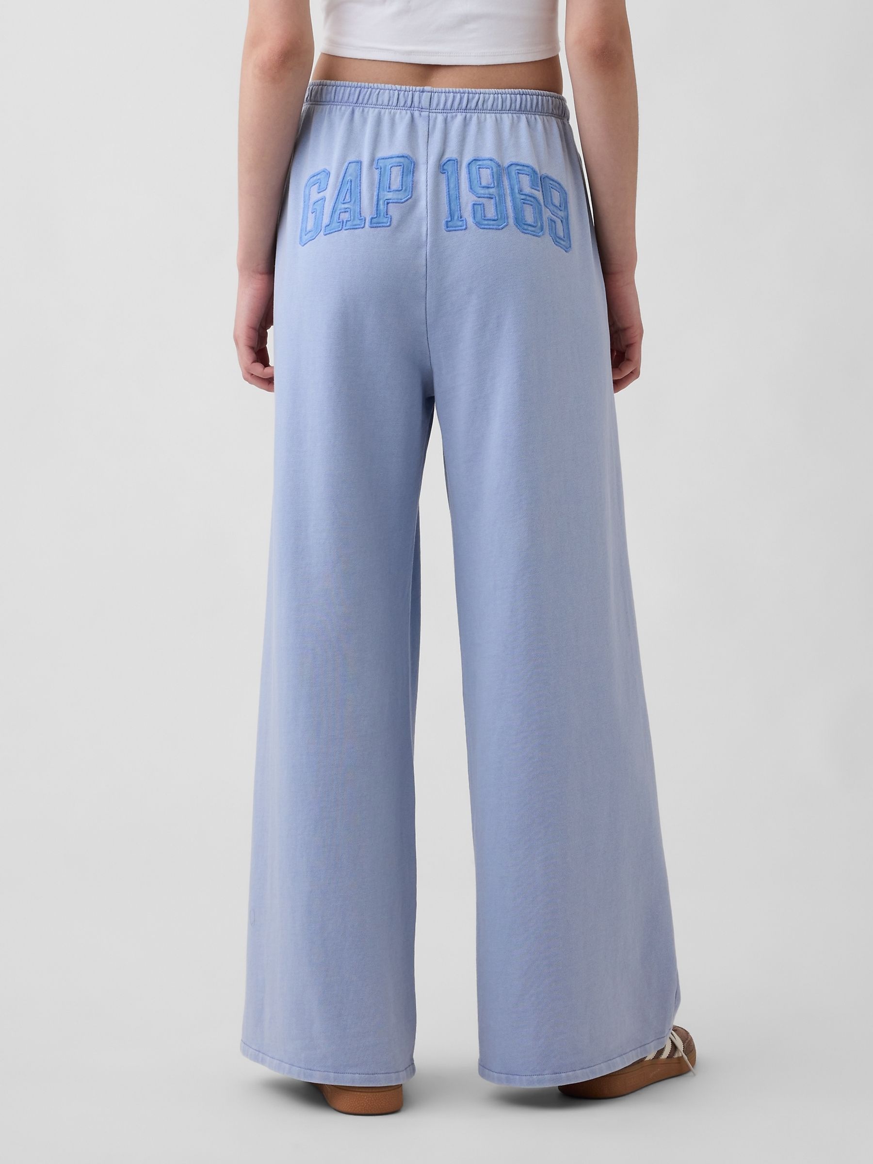 Blue French Terry 1969 Logo Baggy Joggers - Image 2 of 5