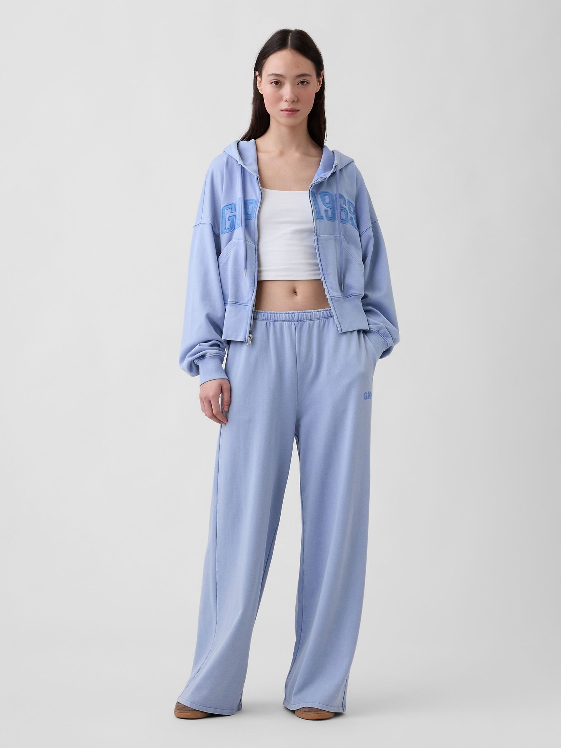 Blue French Terry 1969 Logo Baggy Joggers - Image 4 of 5