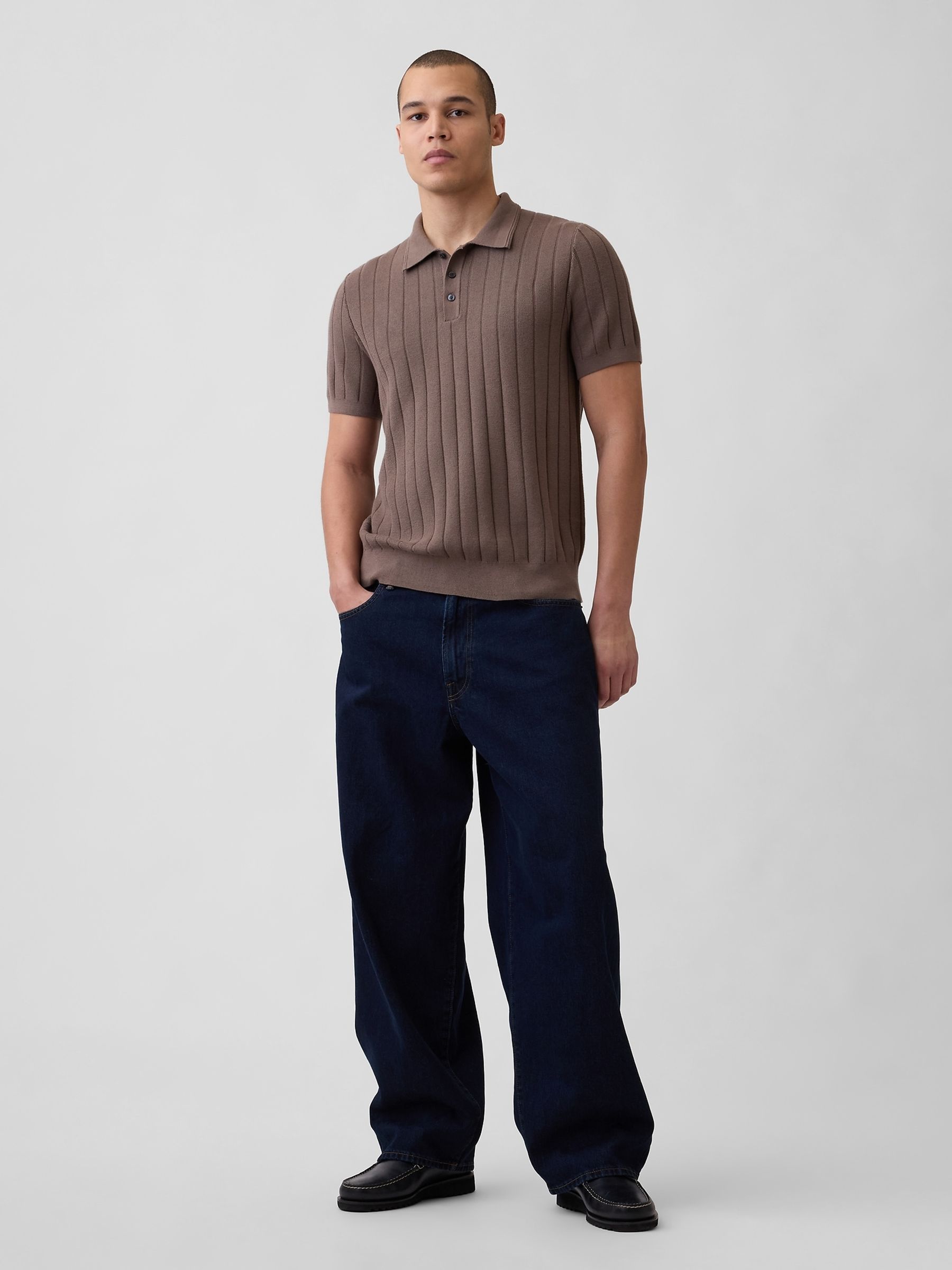 Brown Classic Polo Jumper - Image 3 of 4