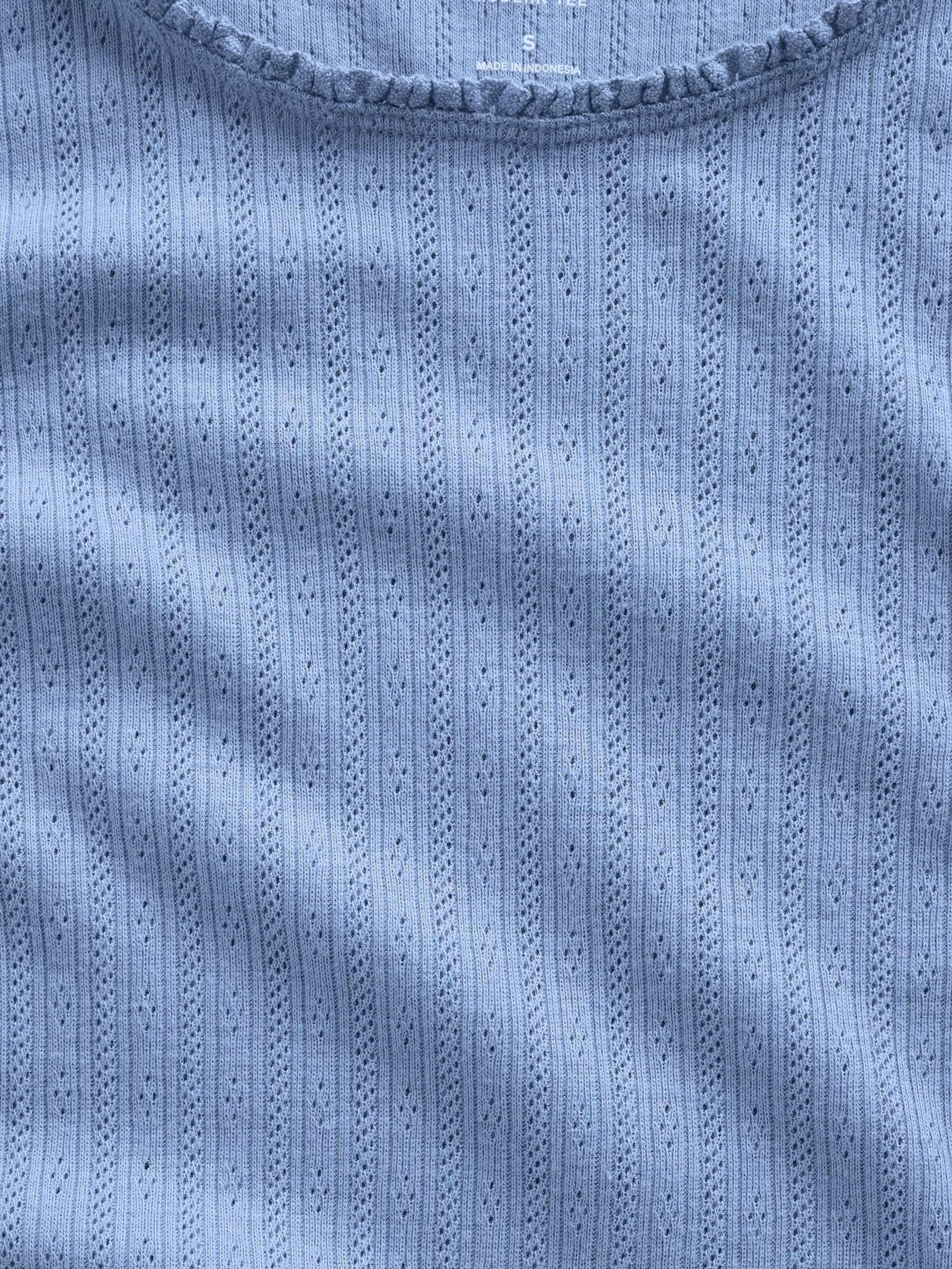 Blue Pointelle Shell Vest - Image 4 of 4