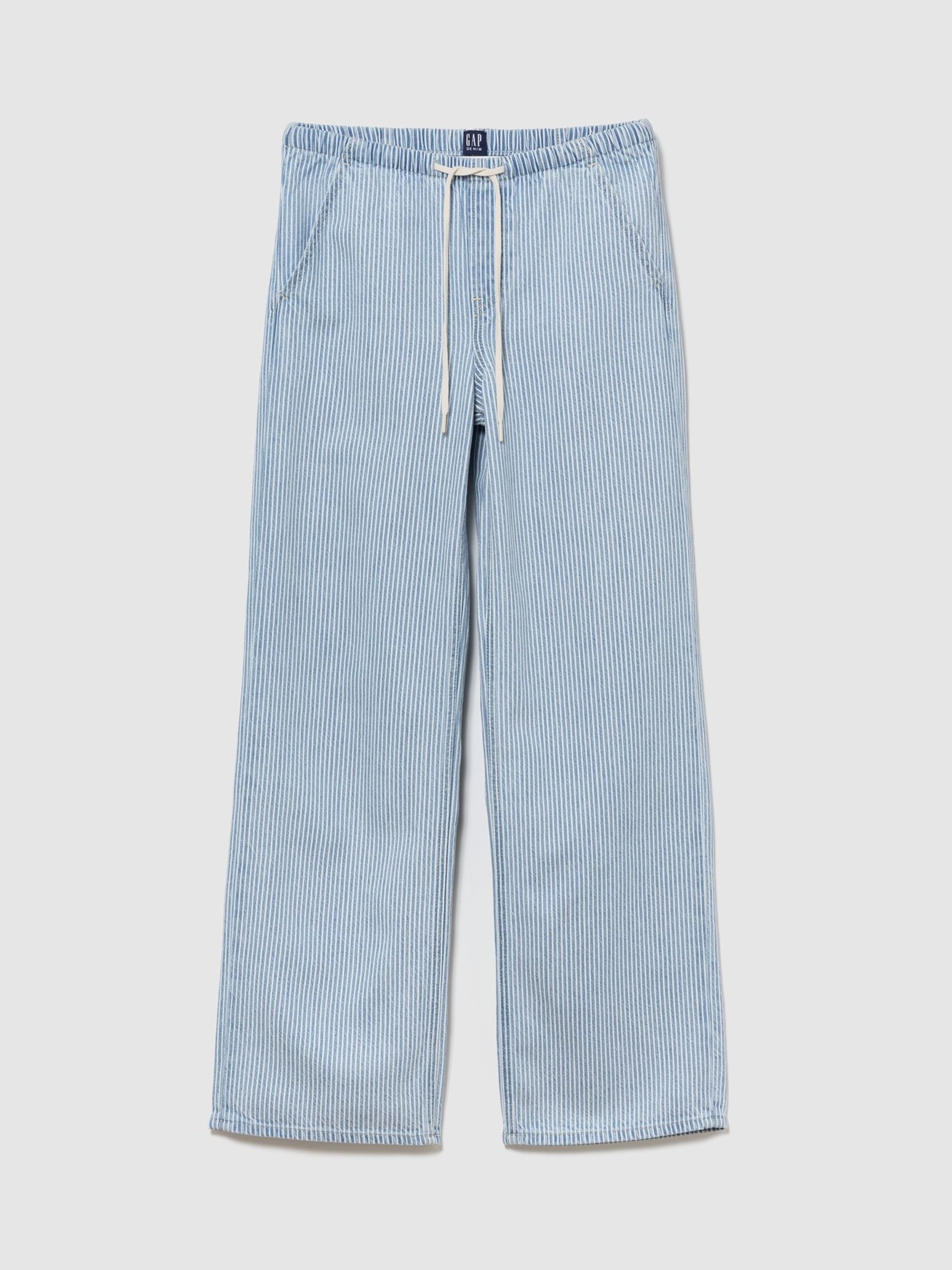 Light Wash Stripe Low Rise UltraSoft Easy '90s Loose Jeans - Image 4 of 5