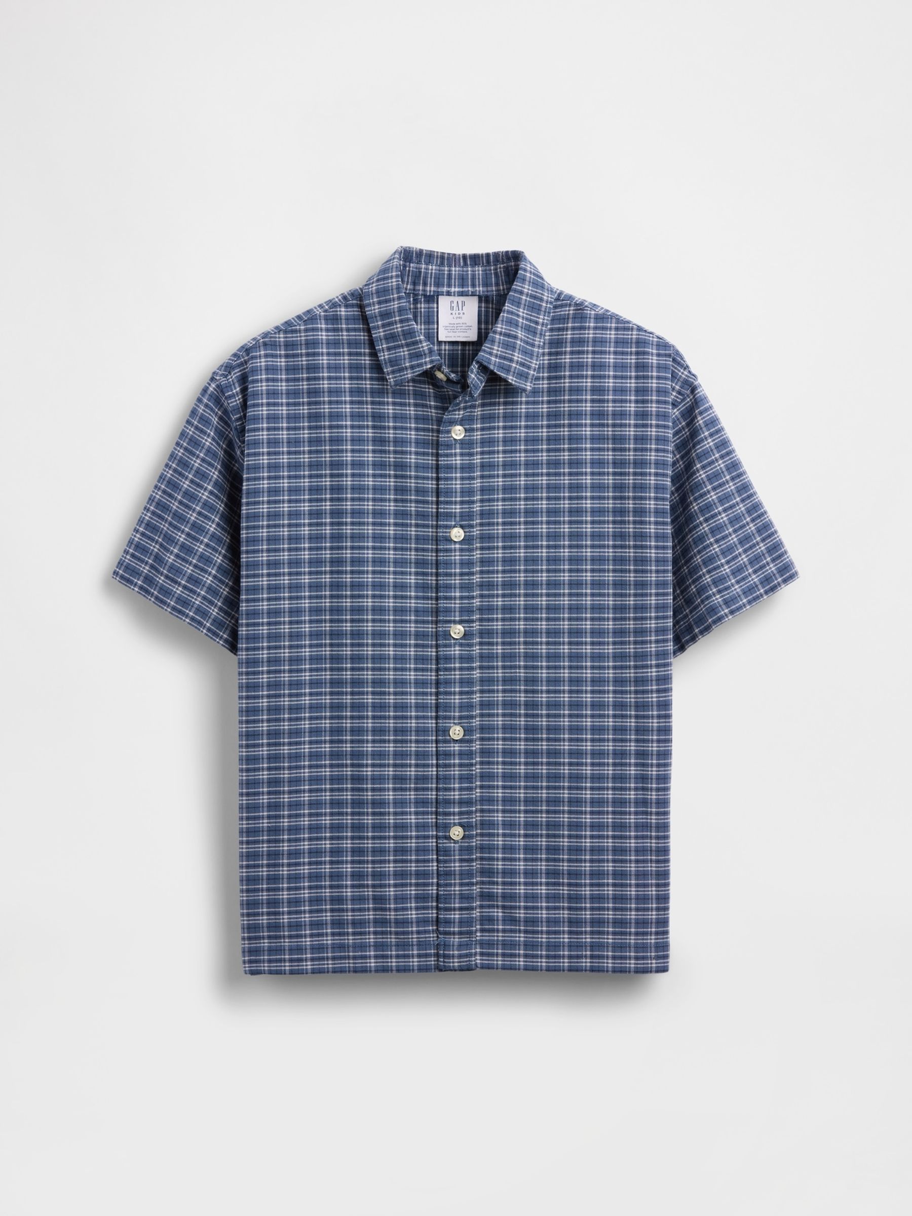 Blue Relaxed Check Oxford Shirt - Image 3 of 4