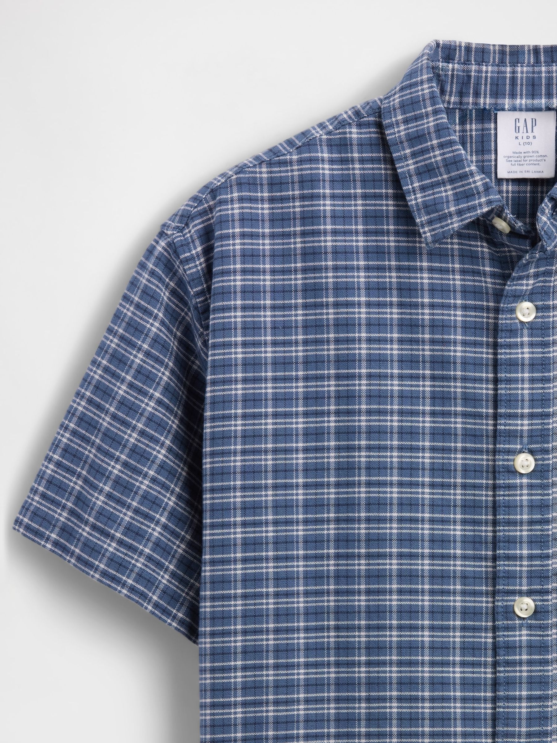 Blue Relaxed Check Oxford Shirt - Image 4 of 4