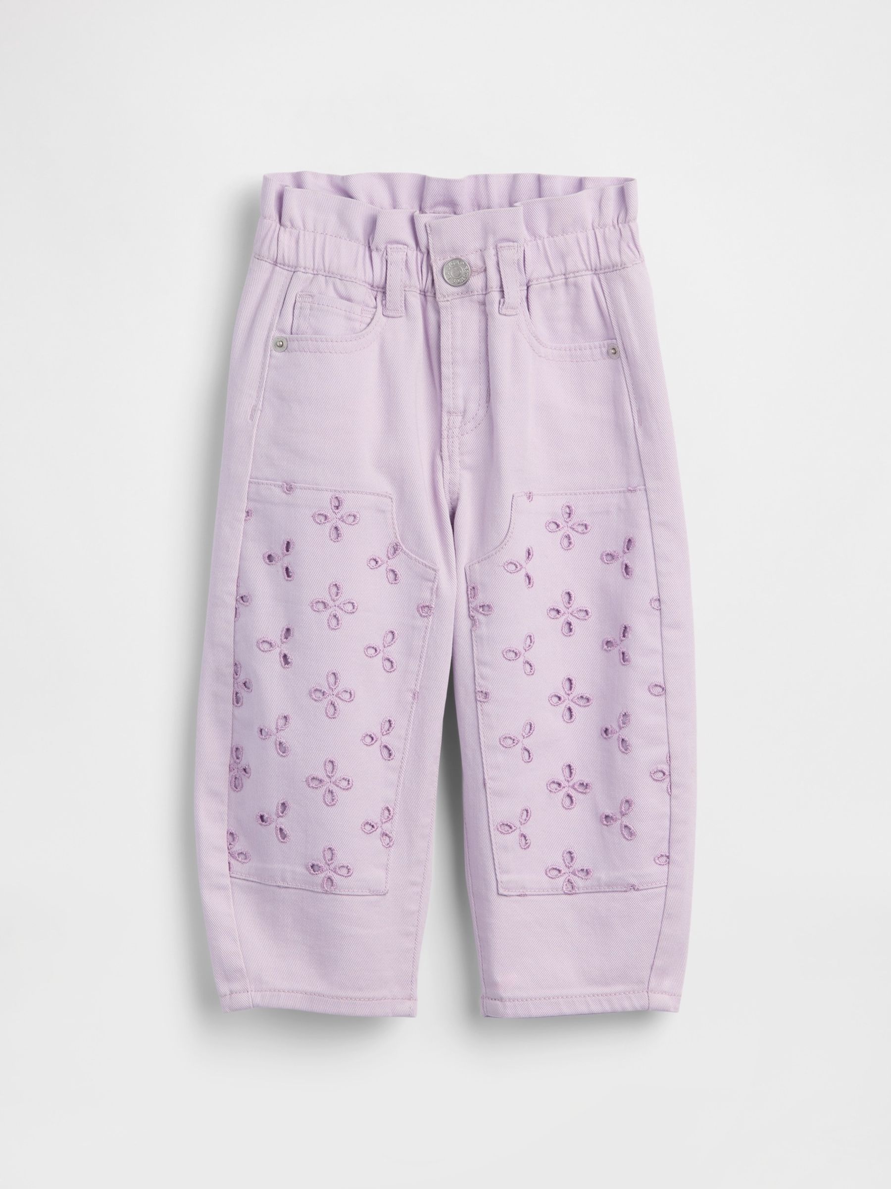 Purple Eyelet Double-Knee Horseshoe Jeans - Image 2 of 4