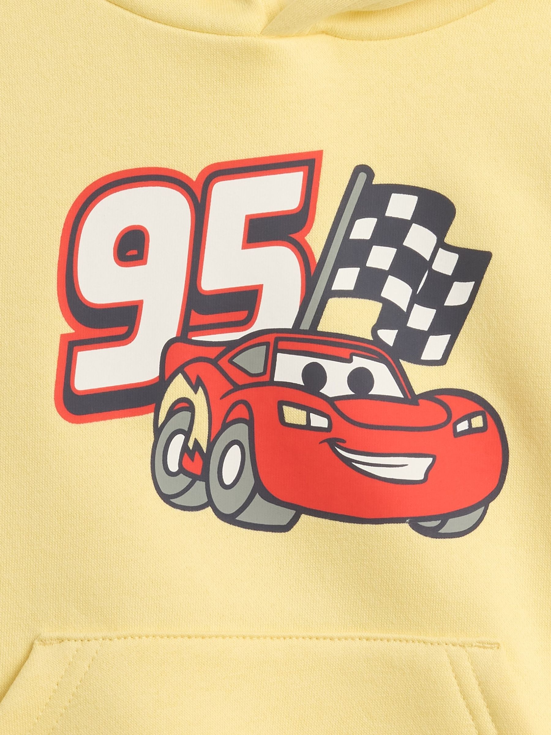 Yellow Lightning McQueen Disney Cars Relaxed Hoodie - Image 3 of 3