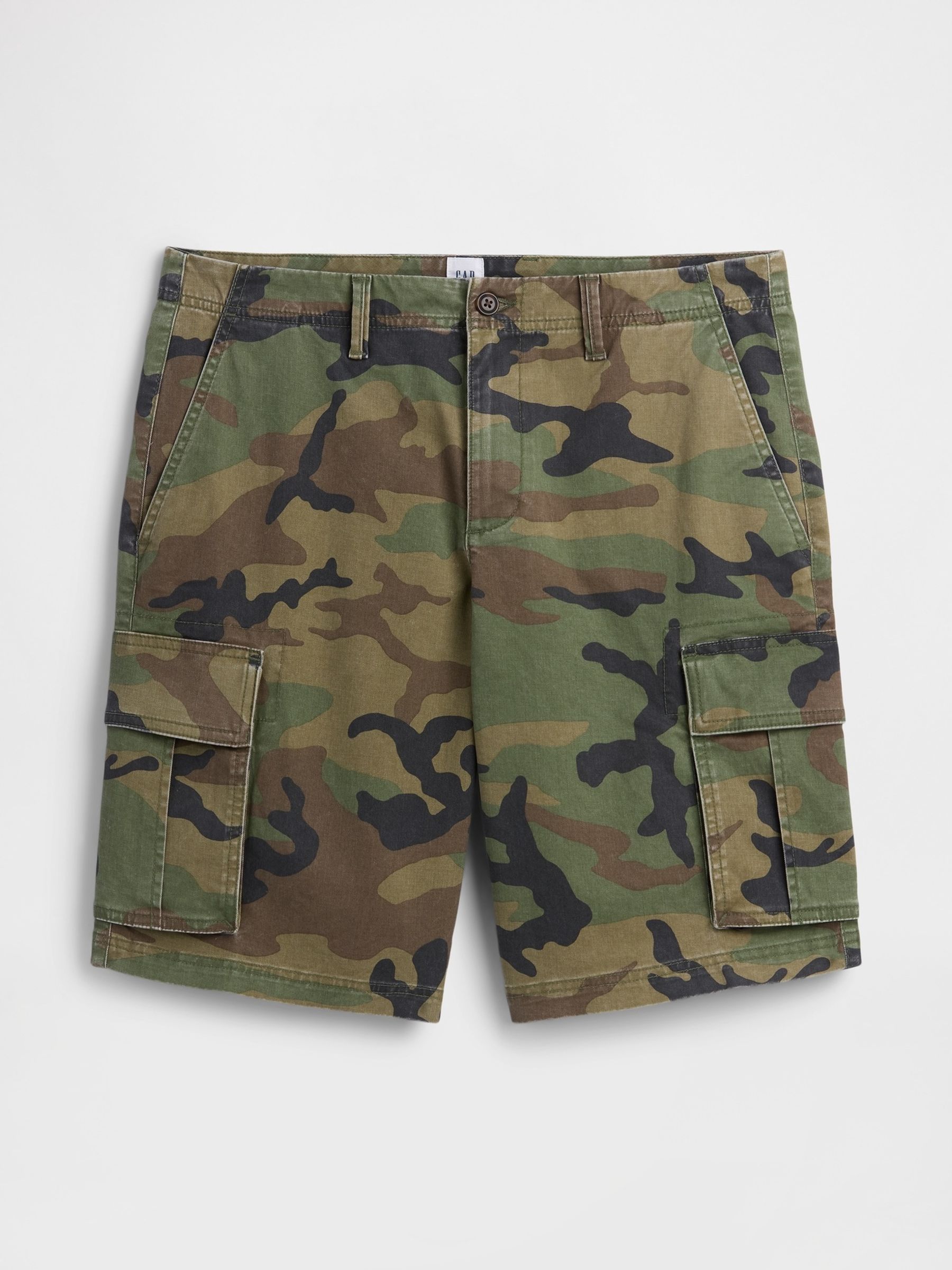 Green Camo 11 inch Essential Cargo Shorts - Image 6 of 6 Green Camo 11 inch Essential Cargo Shorts - Image 6 of 6