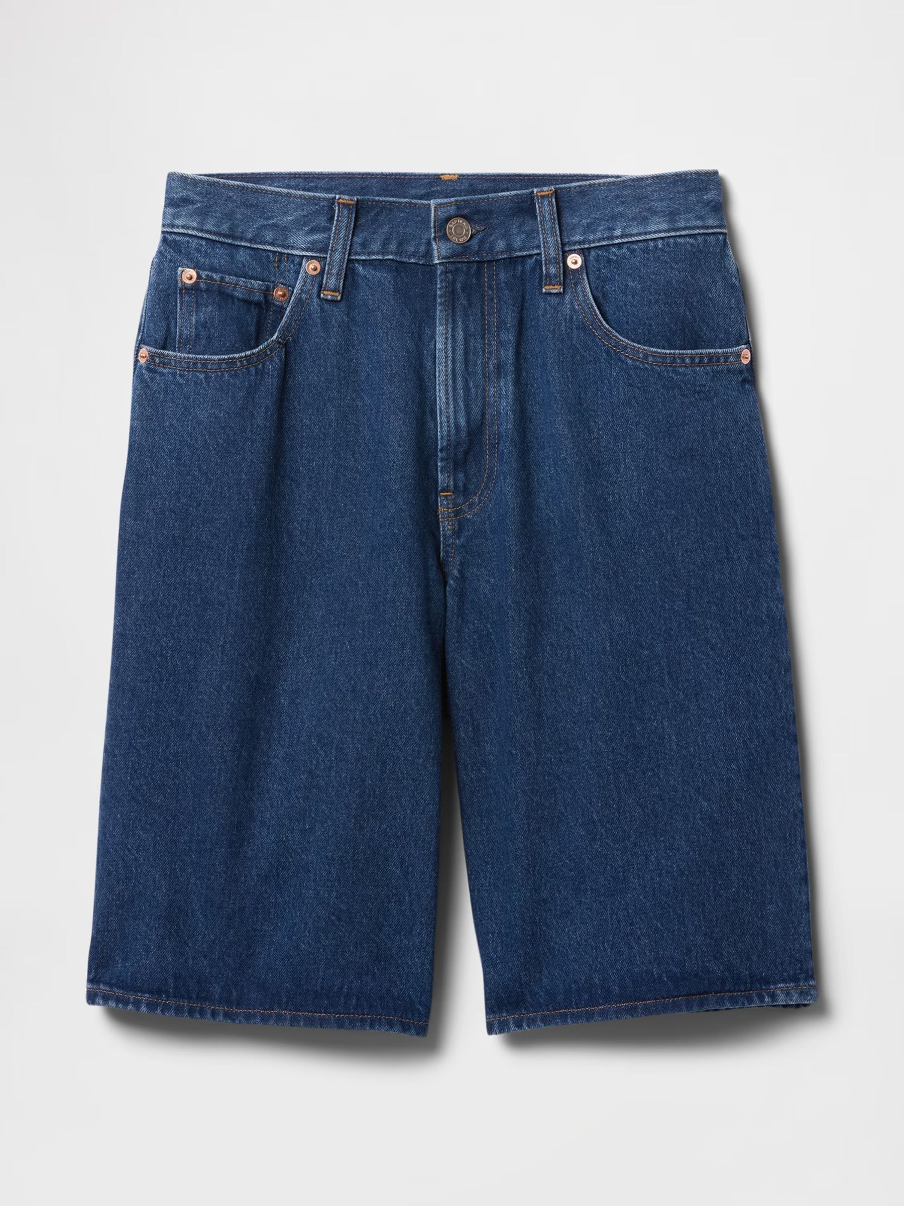 Dark wash 11inch Mid Rise Longline Denim Shorts - Image 7 of 7