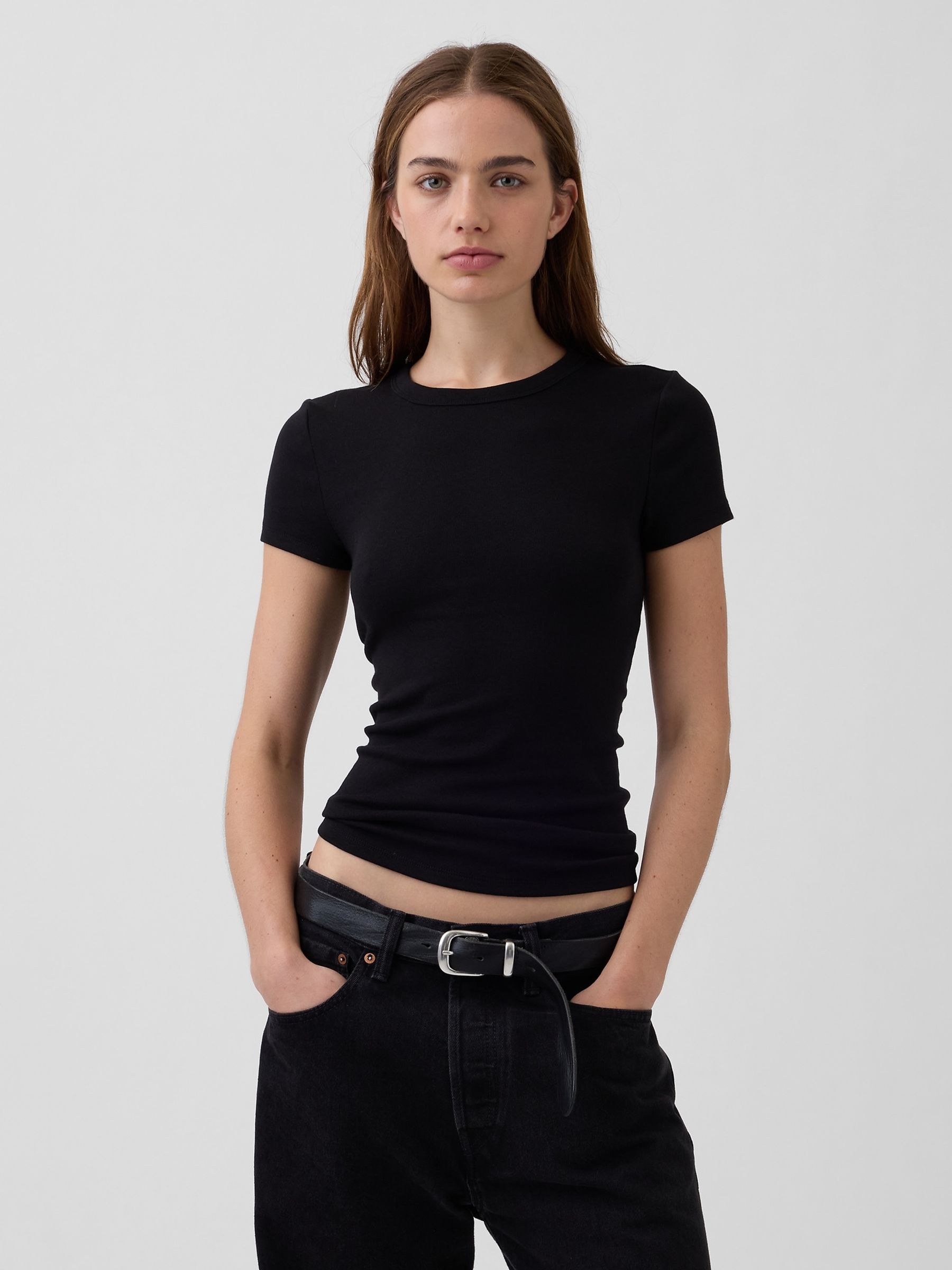 Black Modern Crew neck T-Shirt - Image 1 of 4