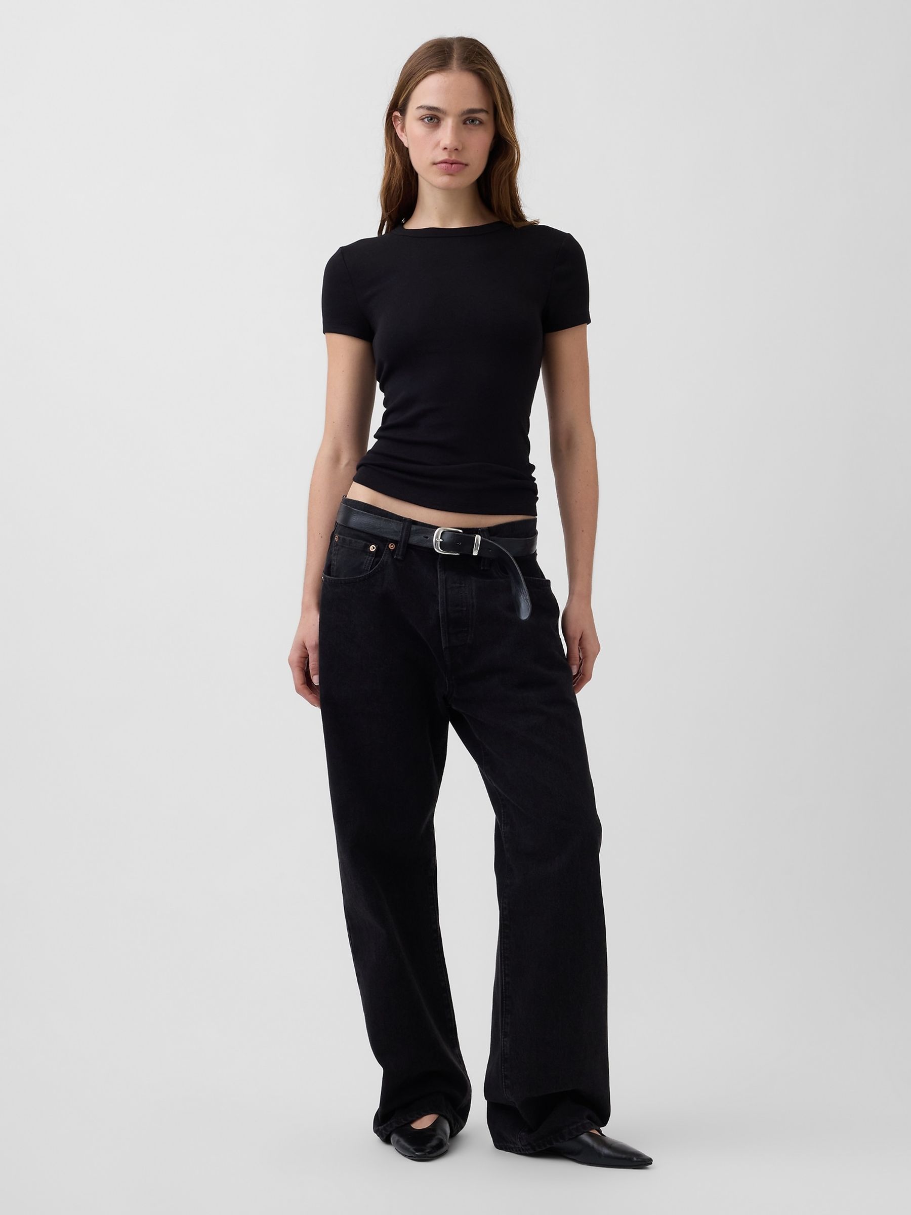 Black Modern Crew neck T-Shirt - Image 3 of 4