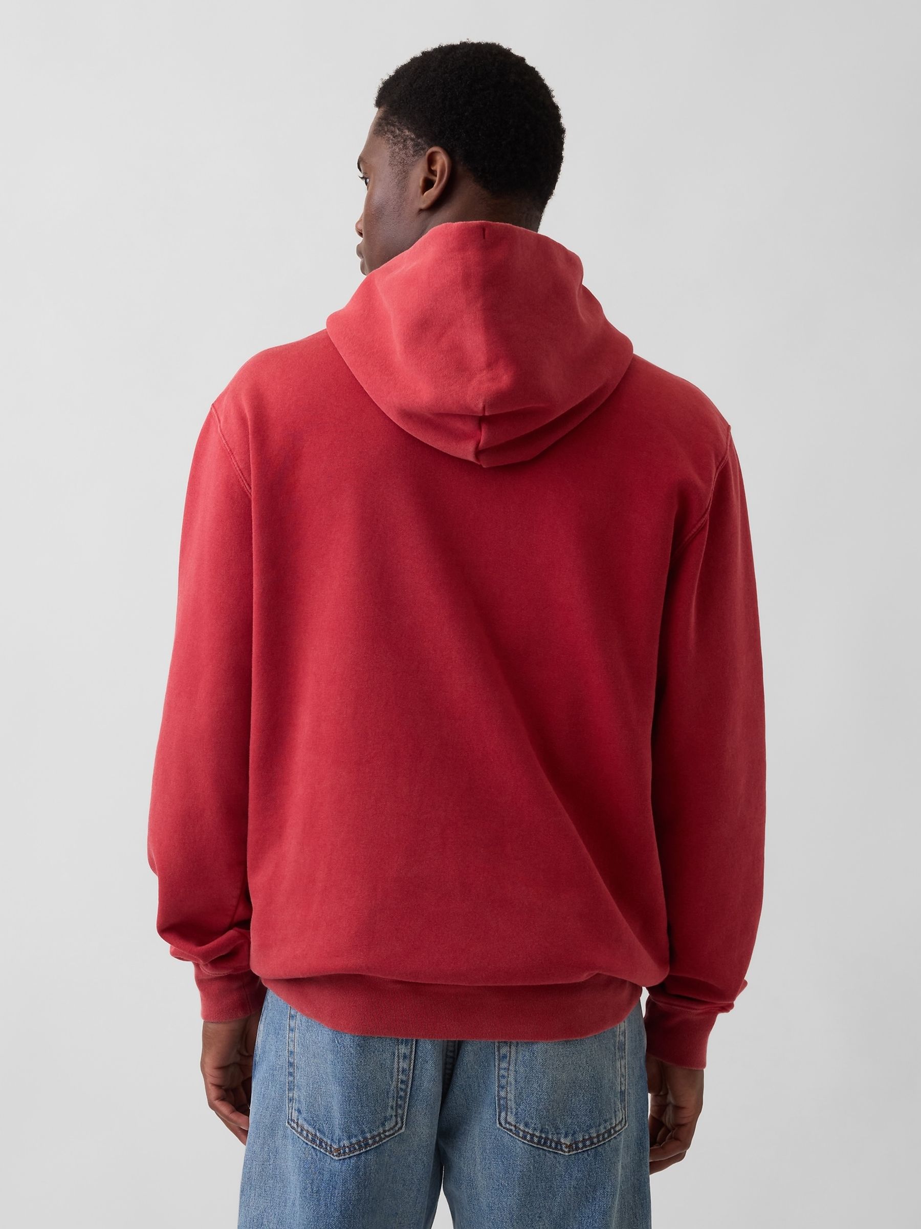 Red Vintage Soft Relaxed Logo Hoodie - Image 2 of 4