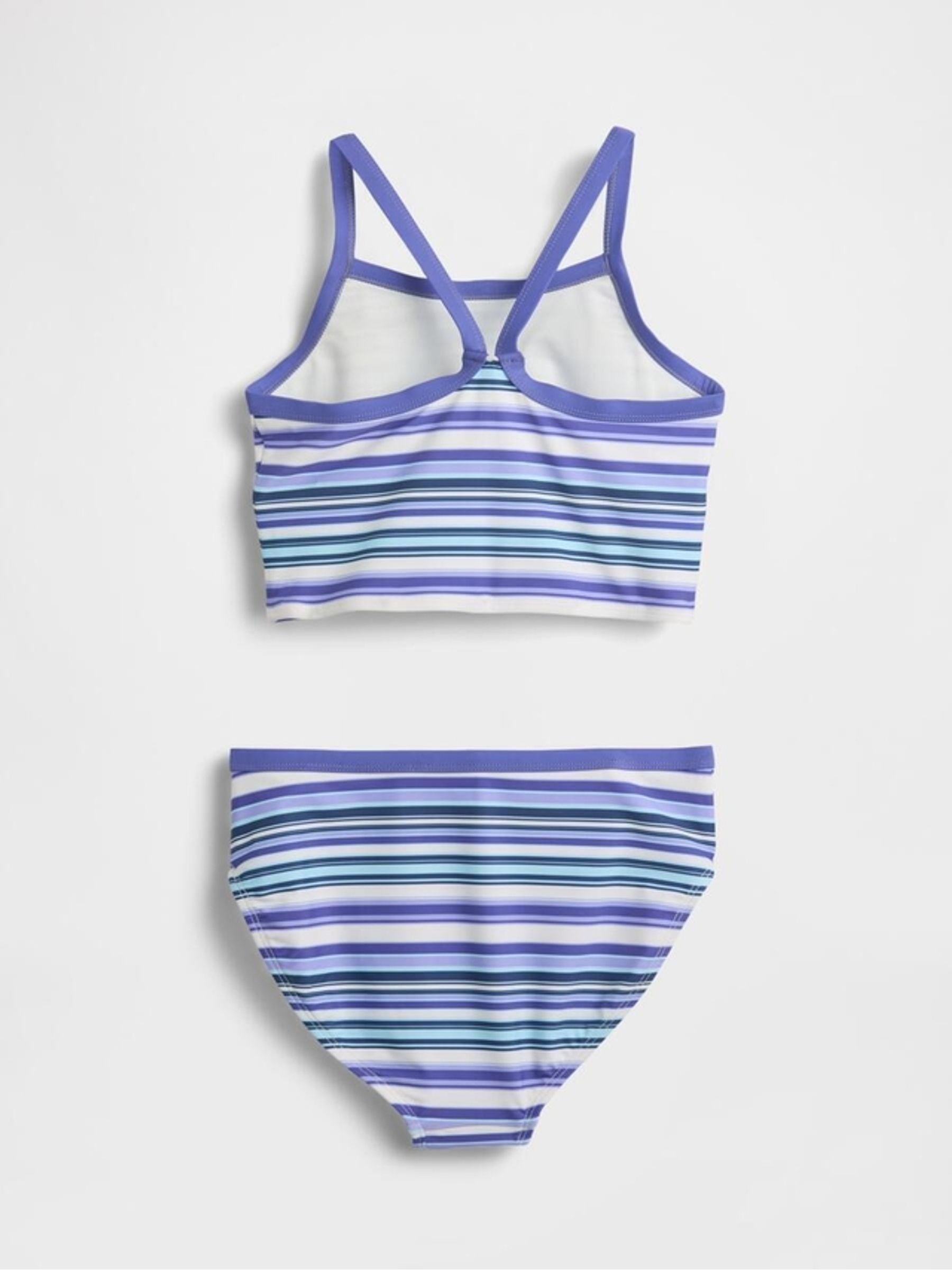 Blue Stripe Two-Piece Swimsuit - Image 2 of 3