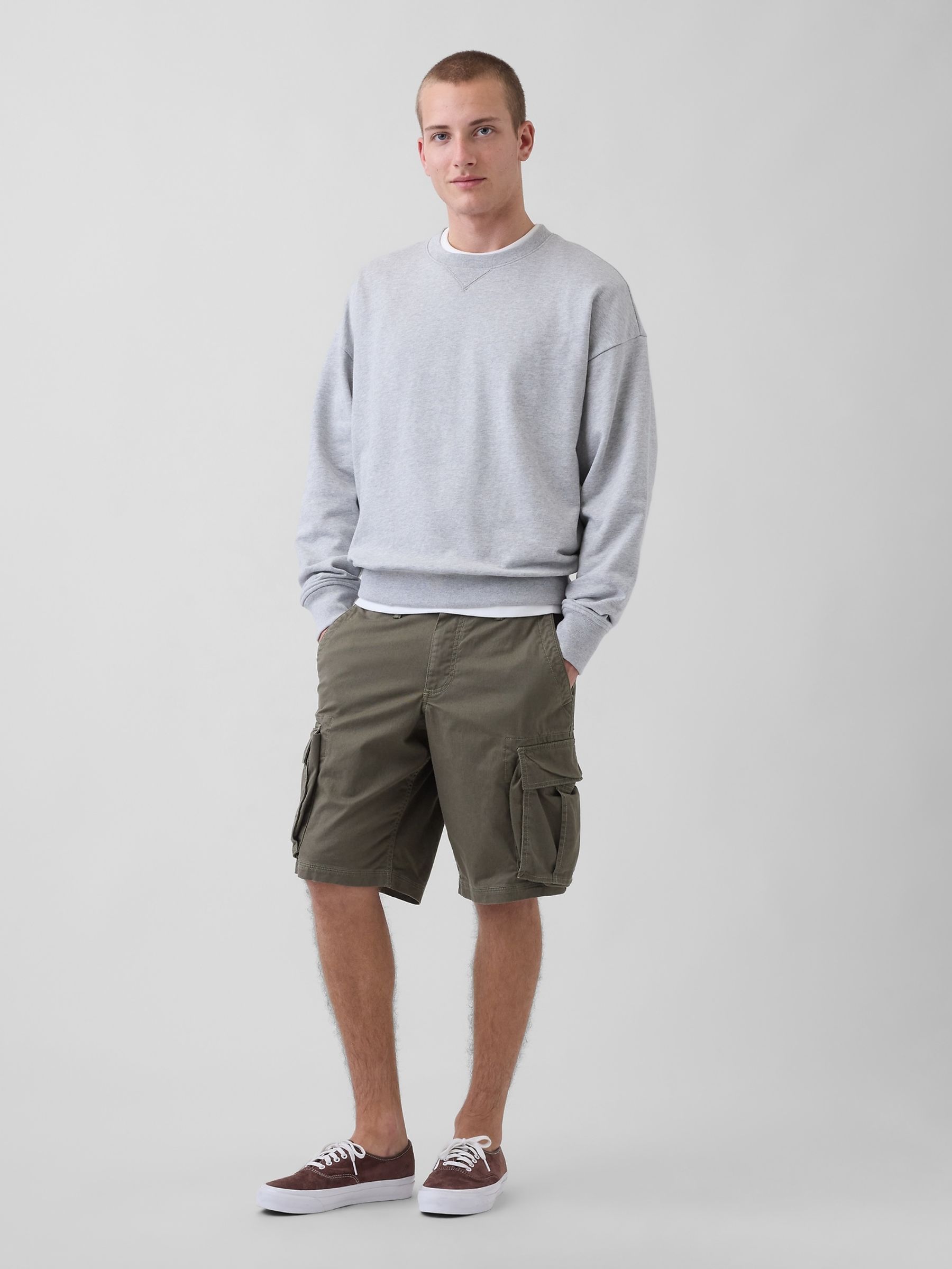 Green Relaxed Cargo Shorts - Image 3 of 5