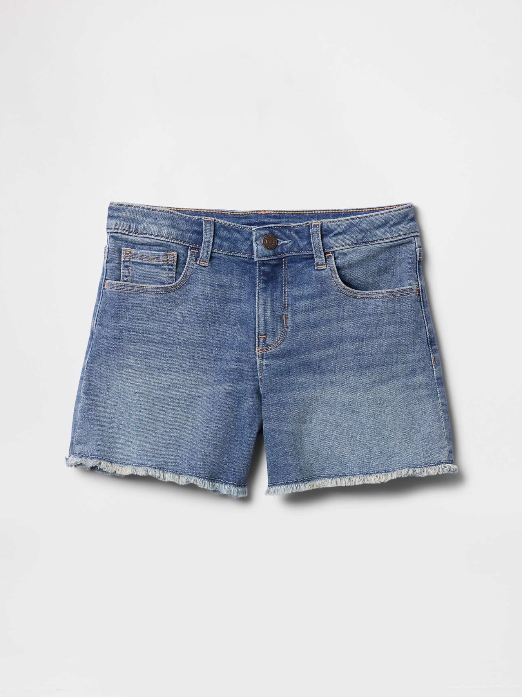 Light Wash Denim Midi Shorts - Image 4 of 5