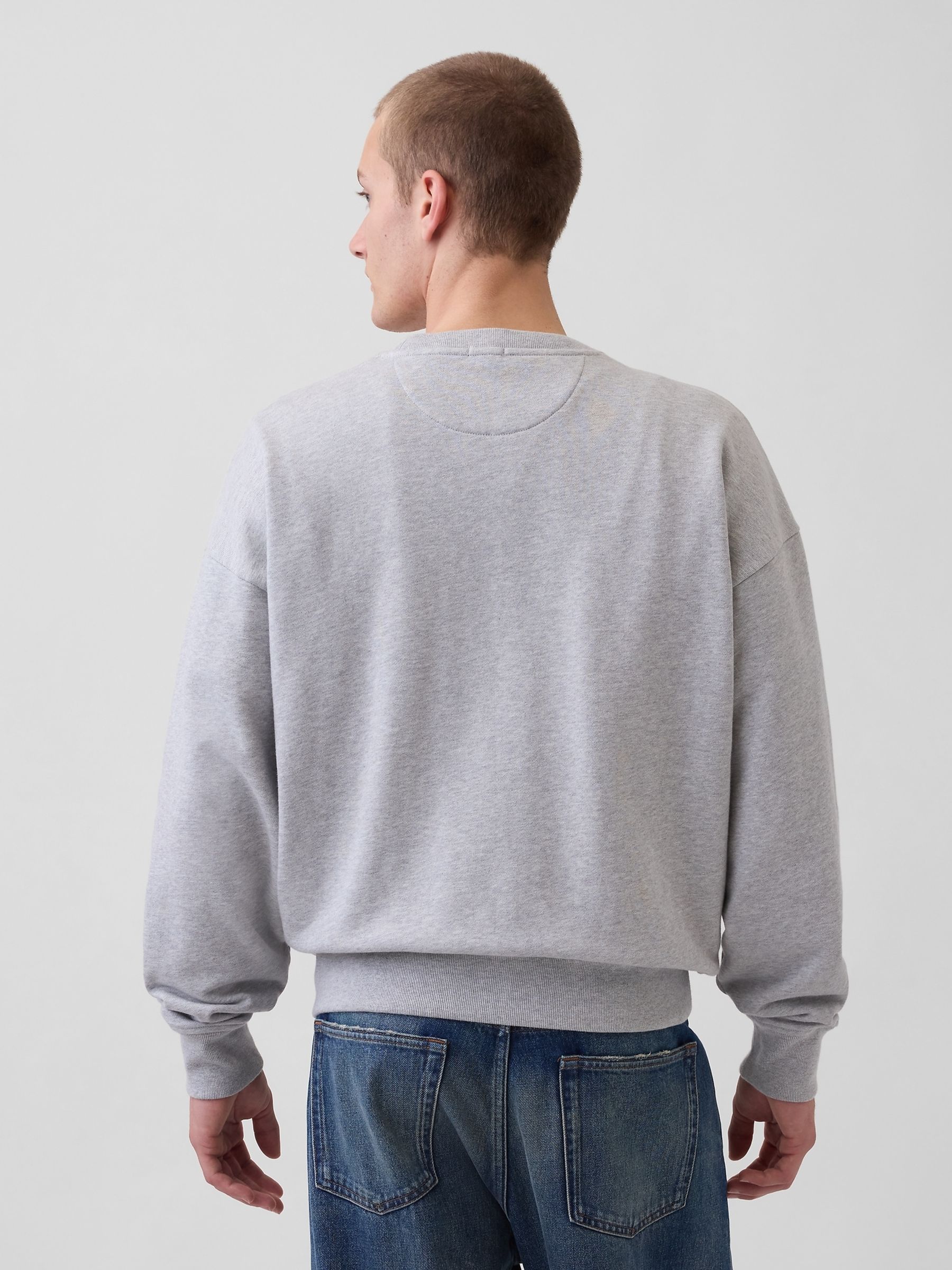 Grey Heavyweight French Terry Oversized Sweatshirt - Image 2 of 4