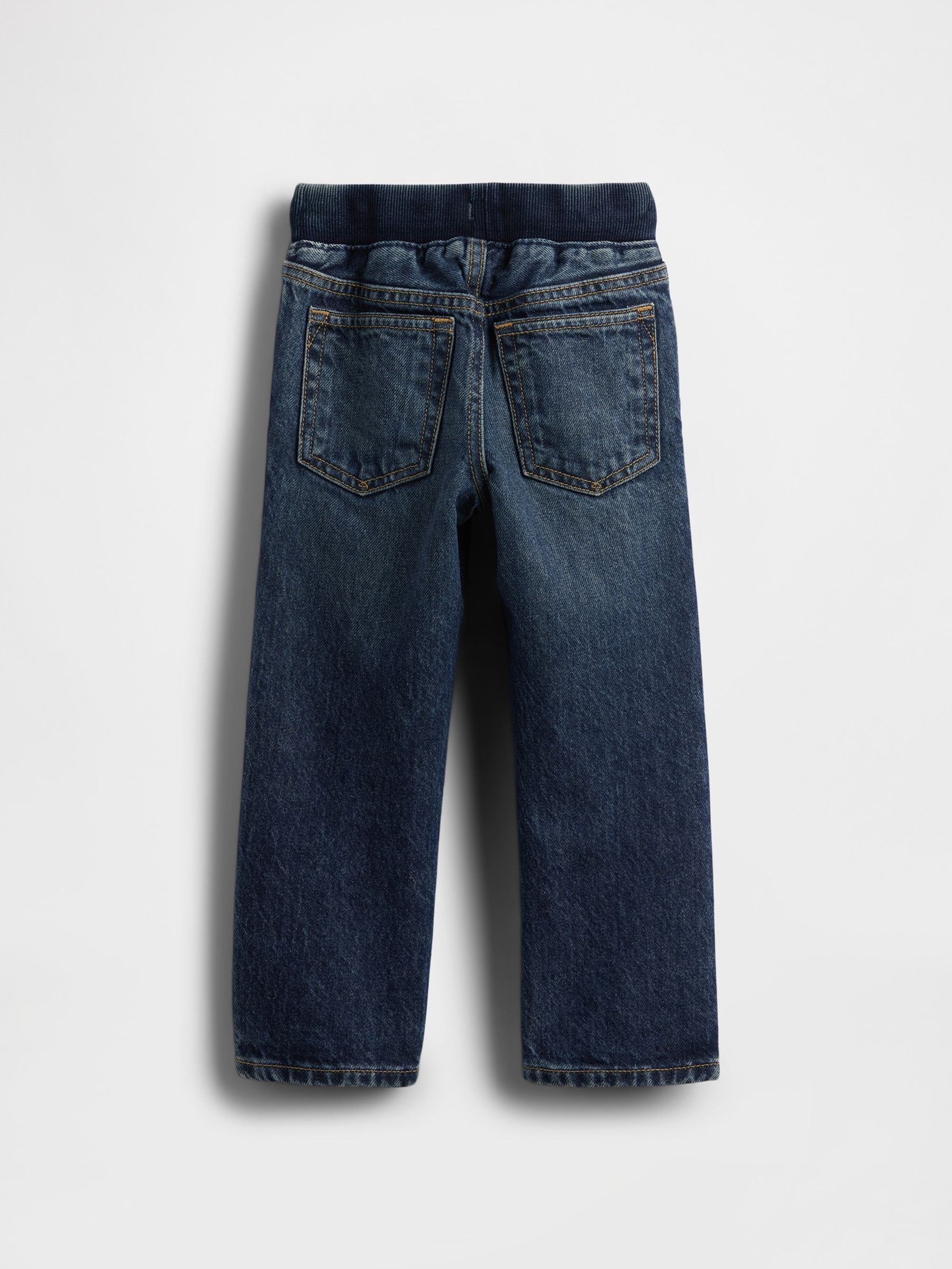 Dark Wash Straight Pull on Jeans - Image 2 of 2